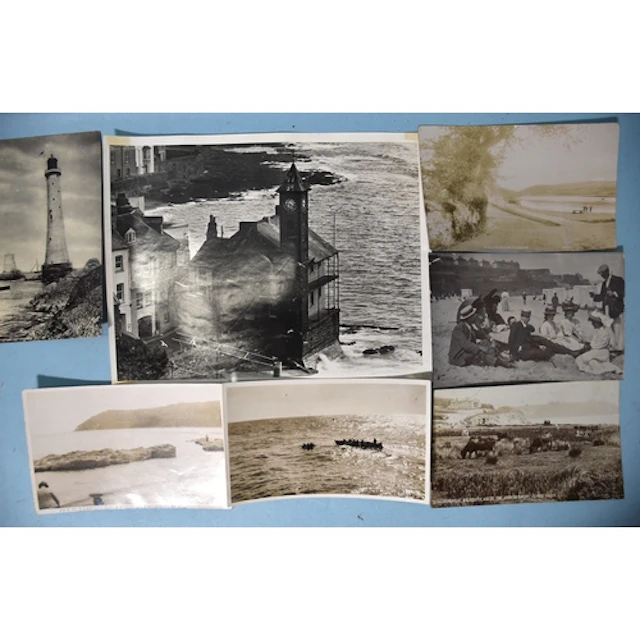 Seven "Oxford" RP postcards of Cawsand, seven other RP postc...