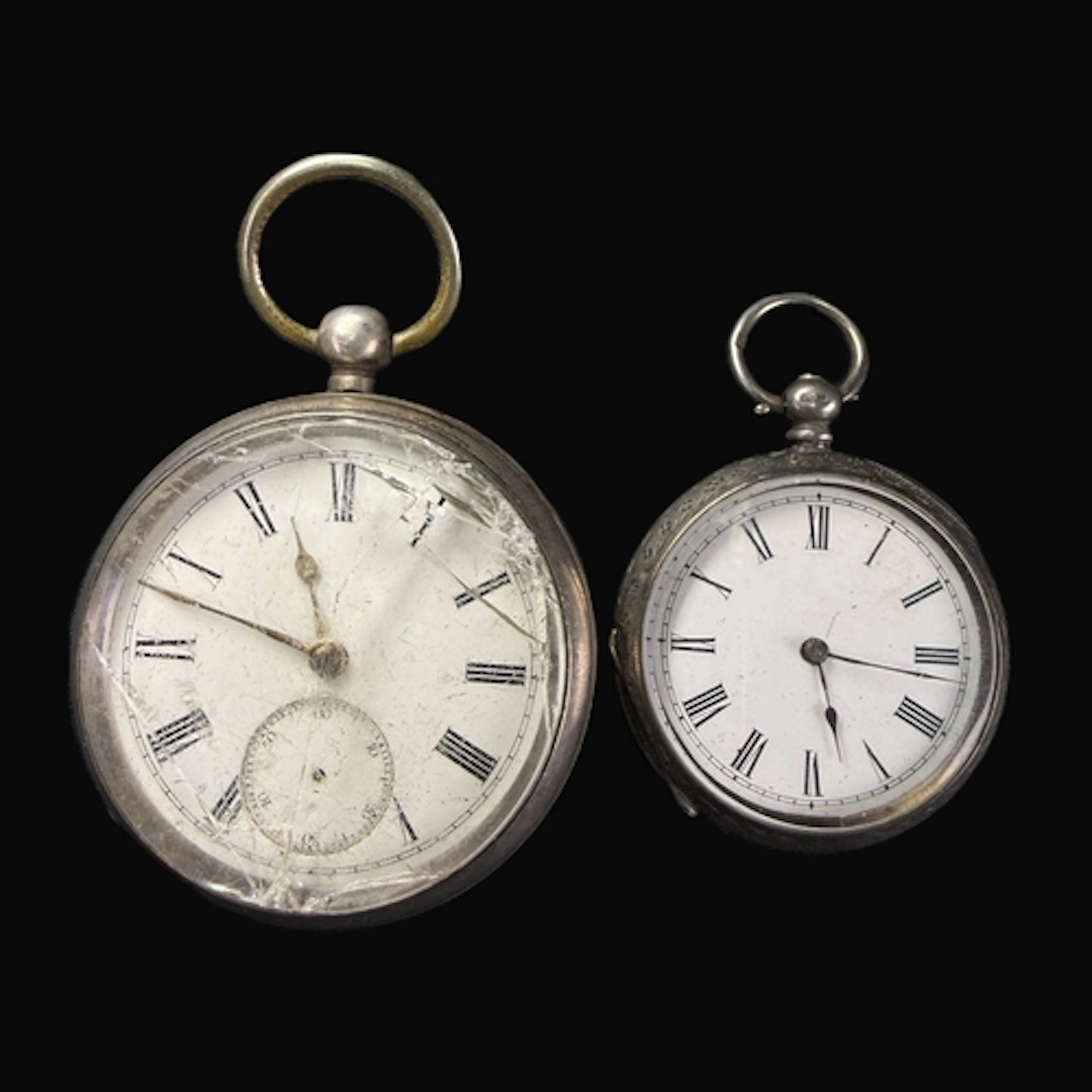 An open faced key wound hallmarked silver pocket watch, Birm...