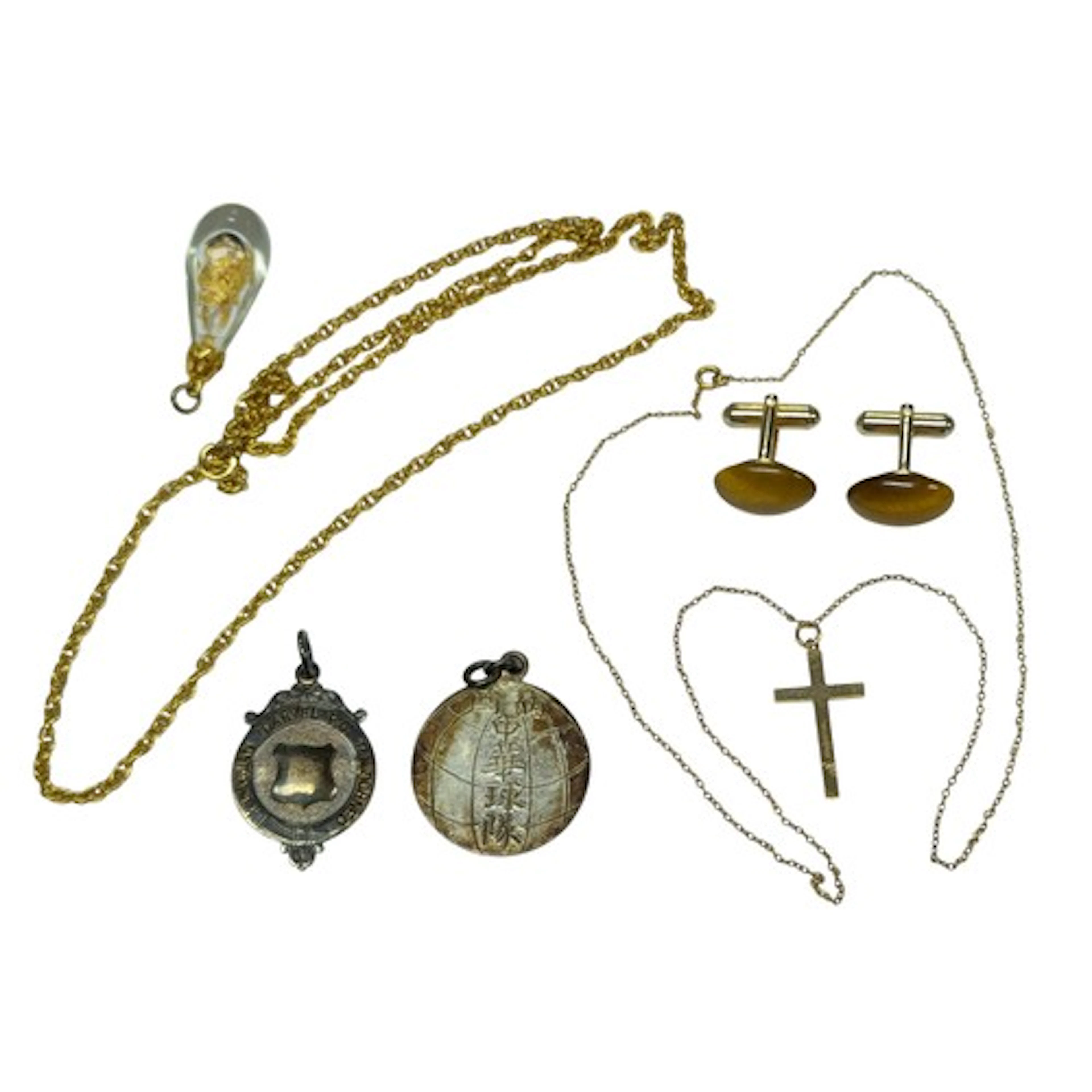 Jewellery - a Raymond art glass floating gold pendant, with ...