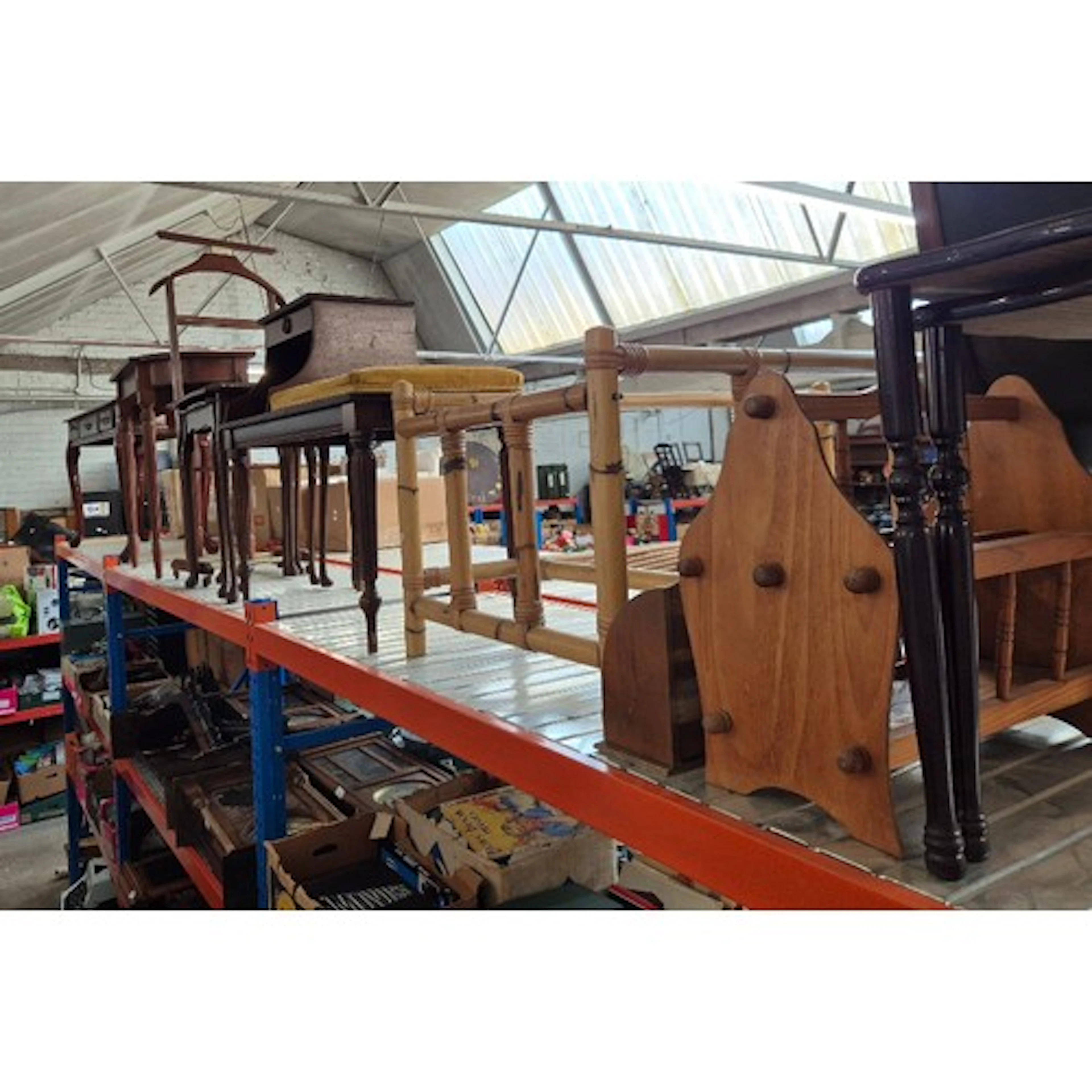 A mixed collection of furniture to include nests of tables, ...
