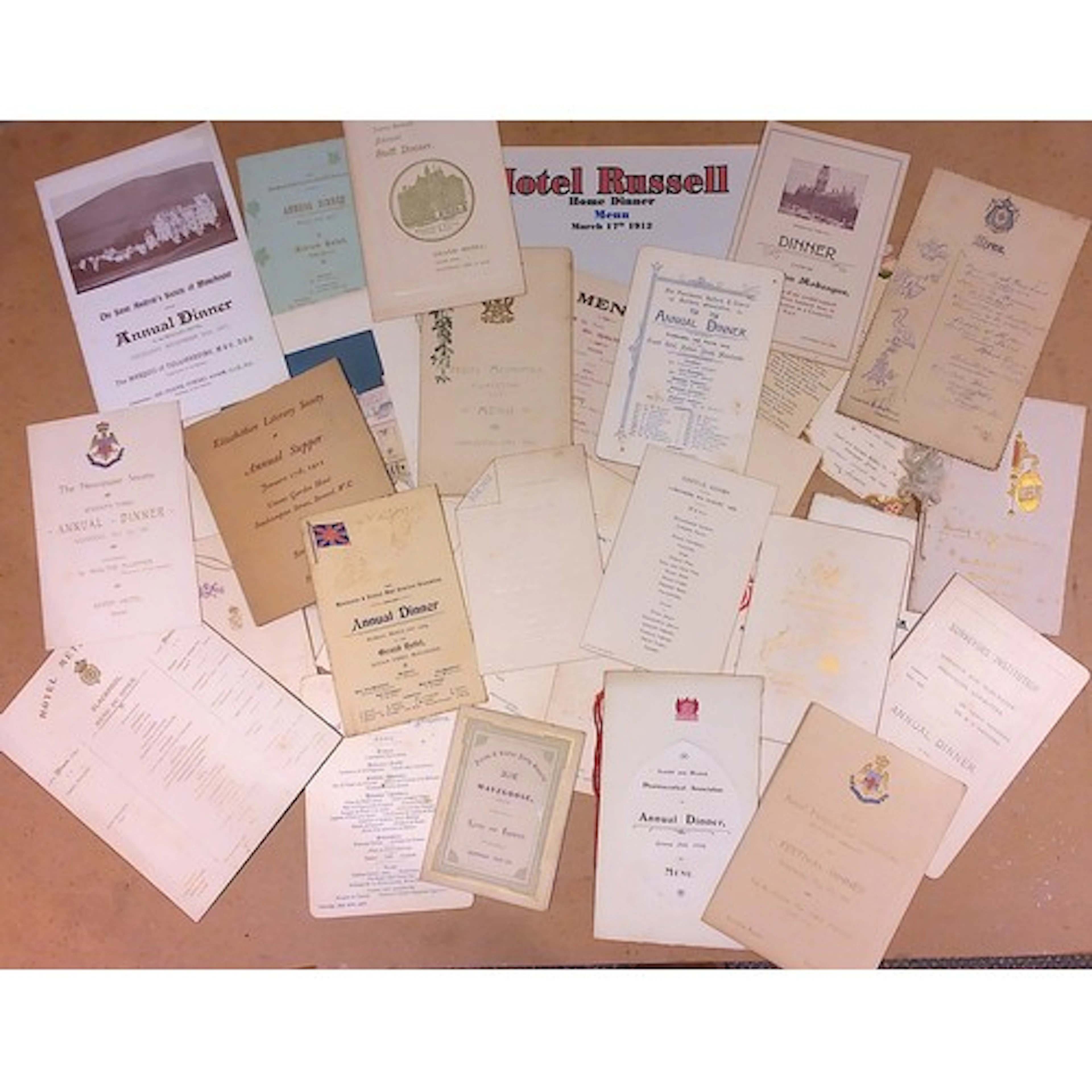 One person’s collection of approx. 170 Dinner menus with ove...