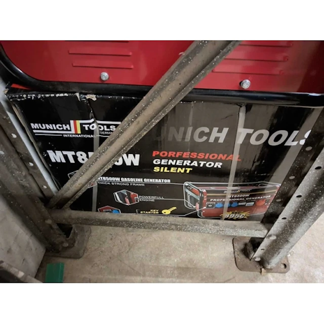 A MUNICH TOOLS PETROL GENERATOR with three euro and one thre...