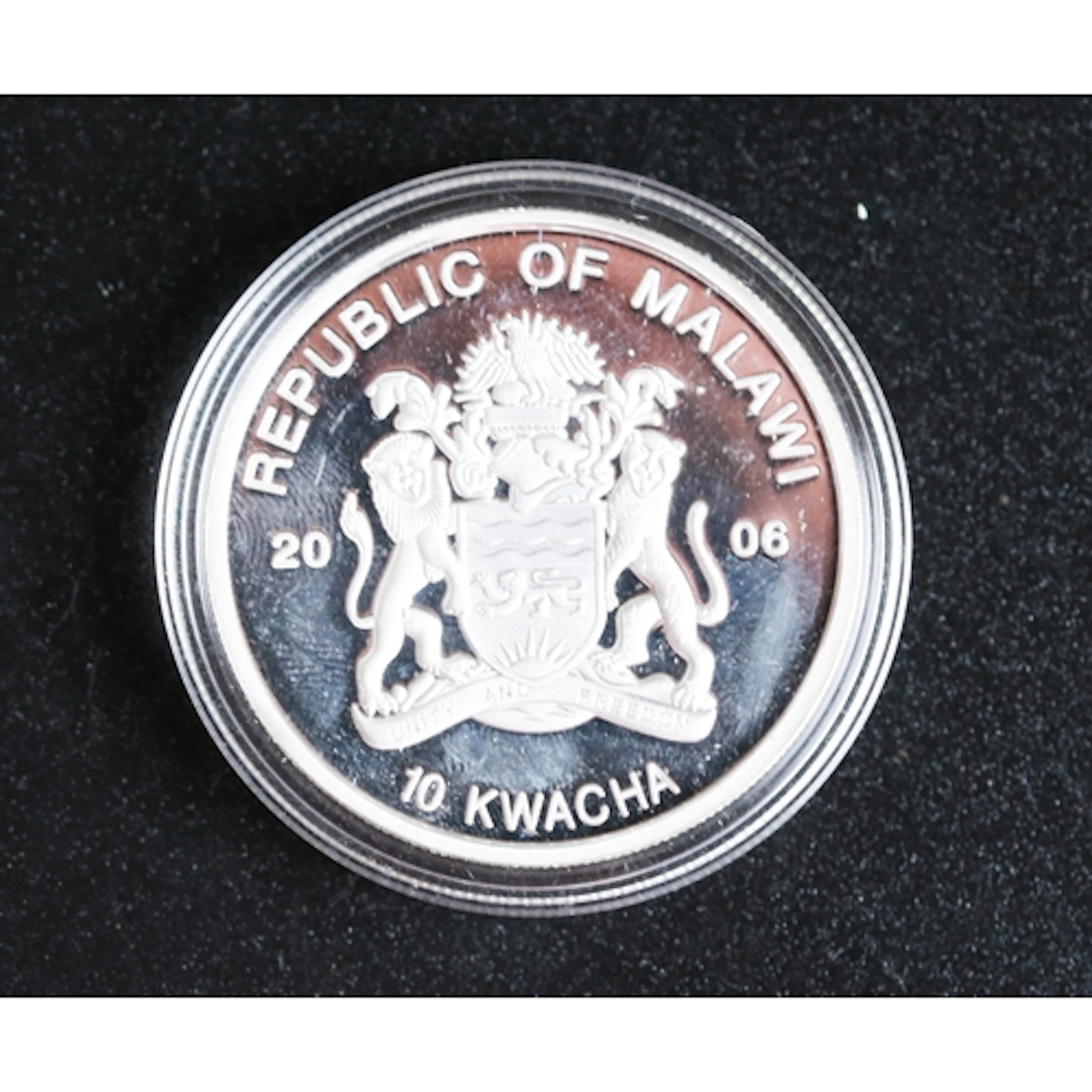 Sterling Silver Commemorative Malawi 10 Kwacha Coin 'H.M. Qu...