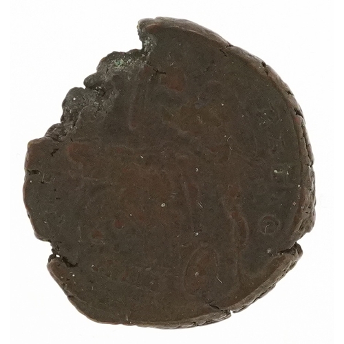 A Roman bronze coin circa 350AD depicting Constantius Gallus...