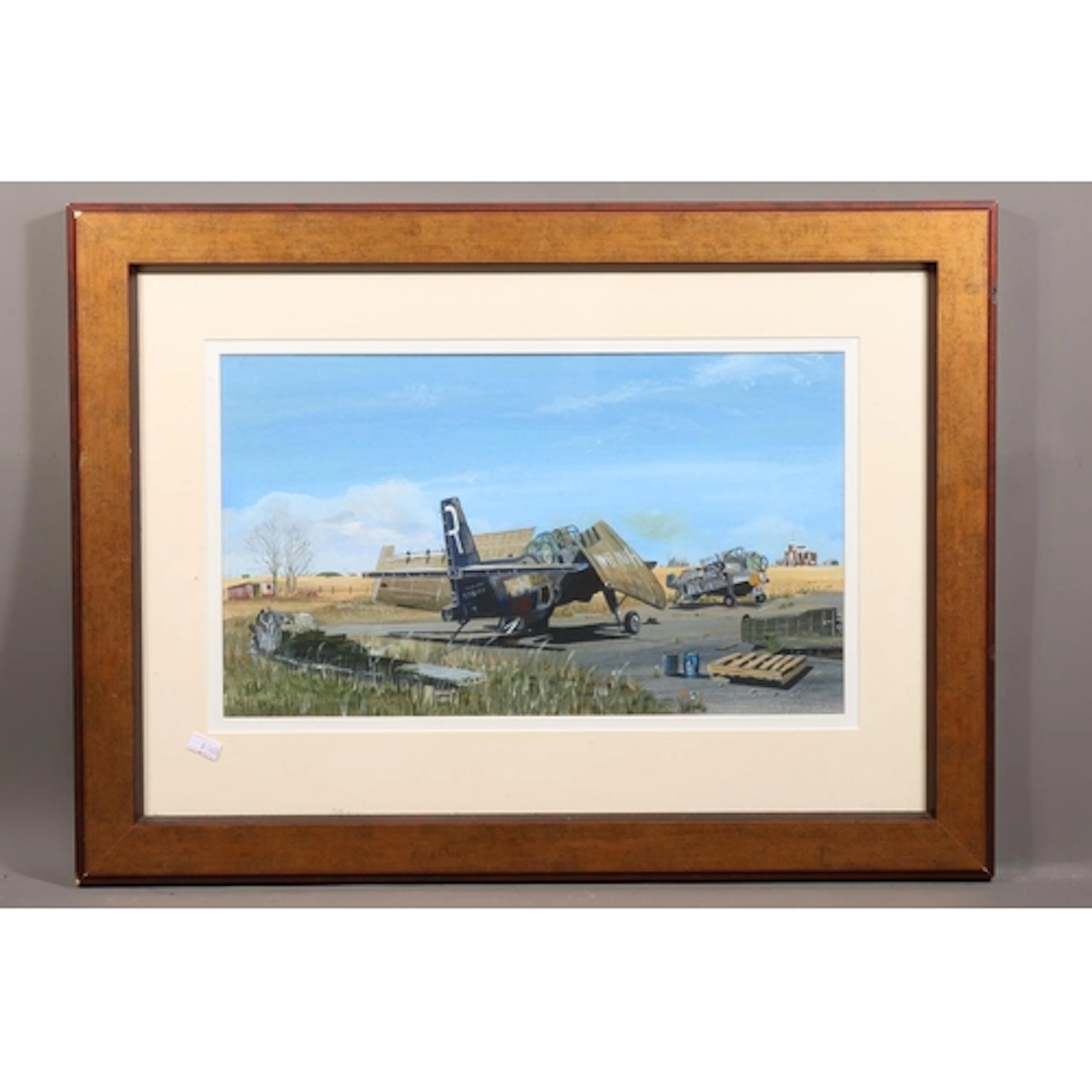 JIM RAE (Scottish Contemporary), old aircraft, watercolour a...