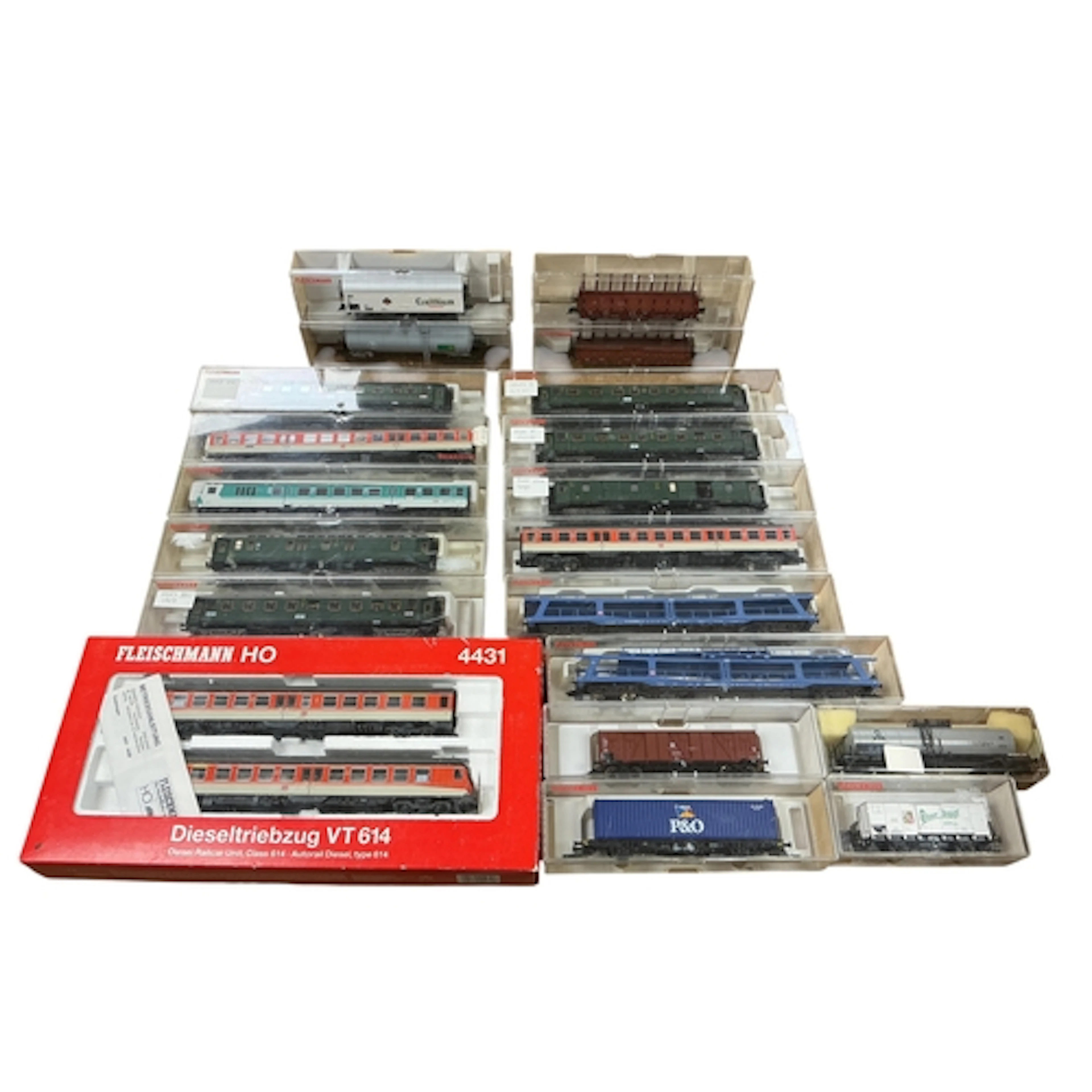 Twenty boxed Fleischmann HO gauge railway rolling stock, inc...
