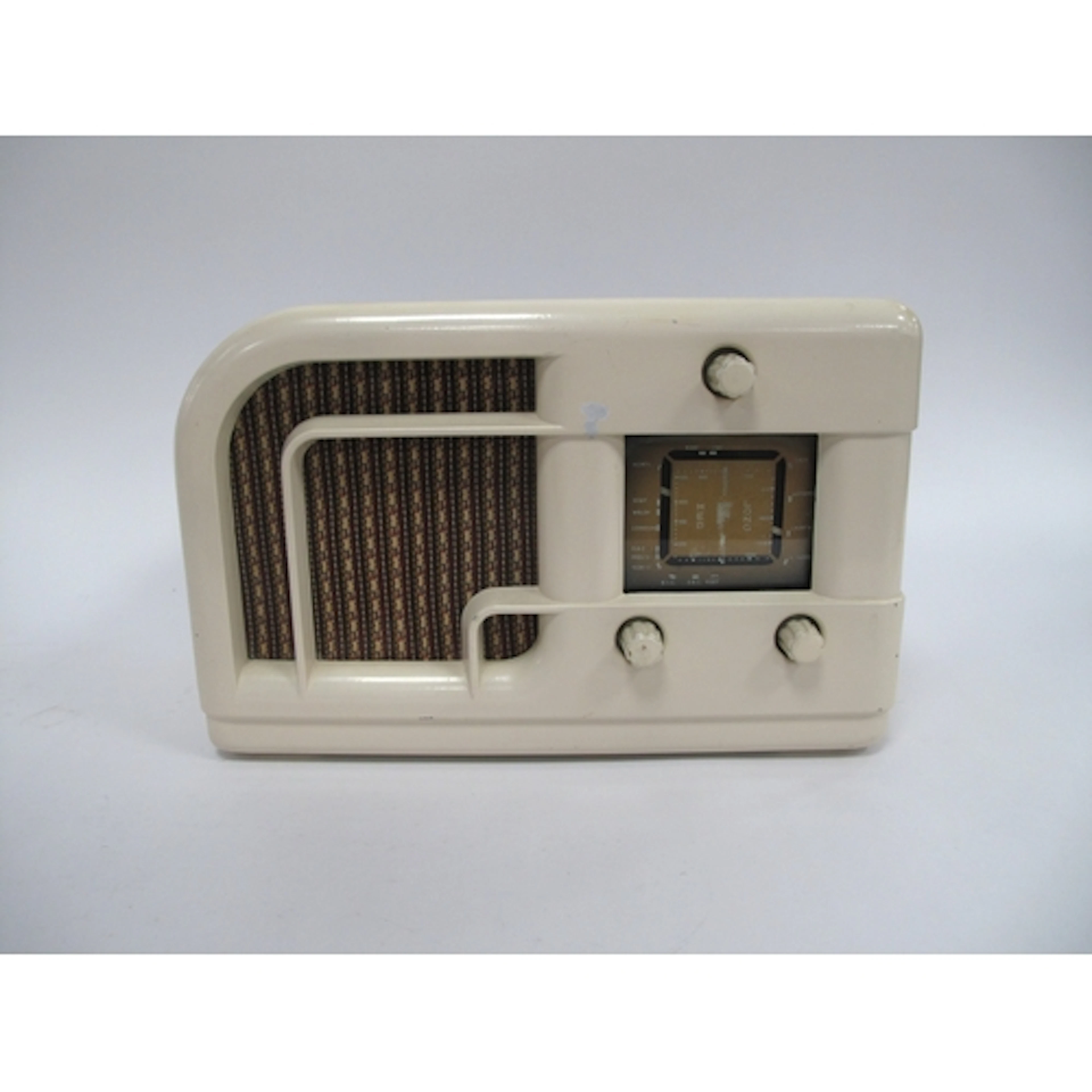 A Circa 1930s Cream Bakelite Art Deco Design Radio, 18cm x 2...