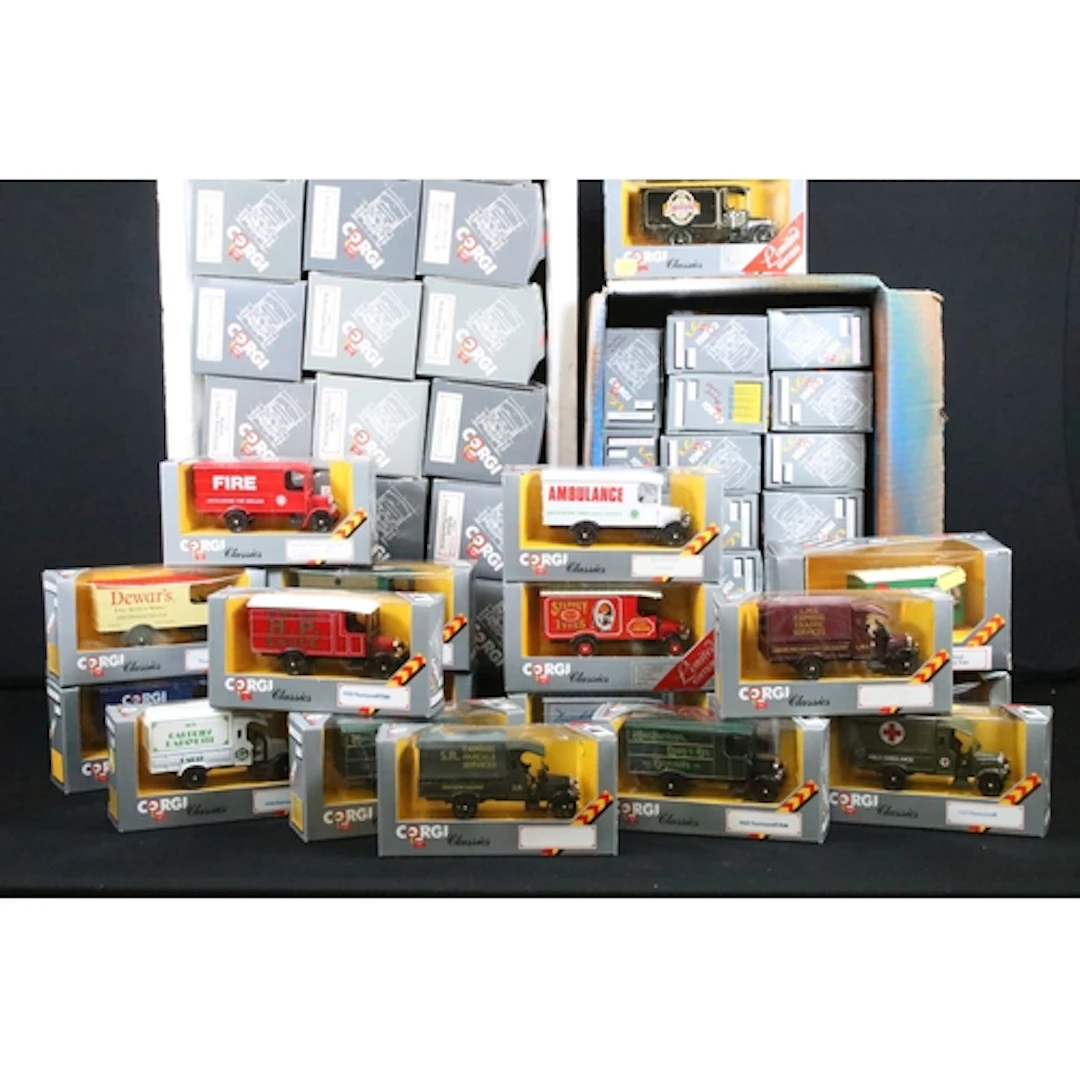 59 Boxed Corgi Classics diecast models to include commercial...