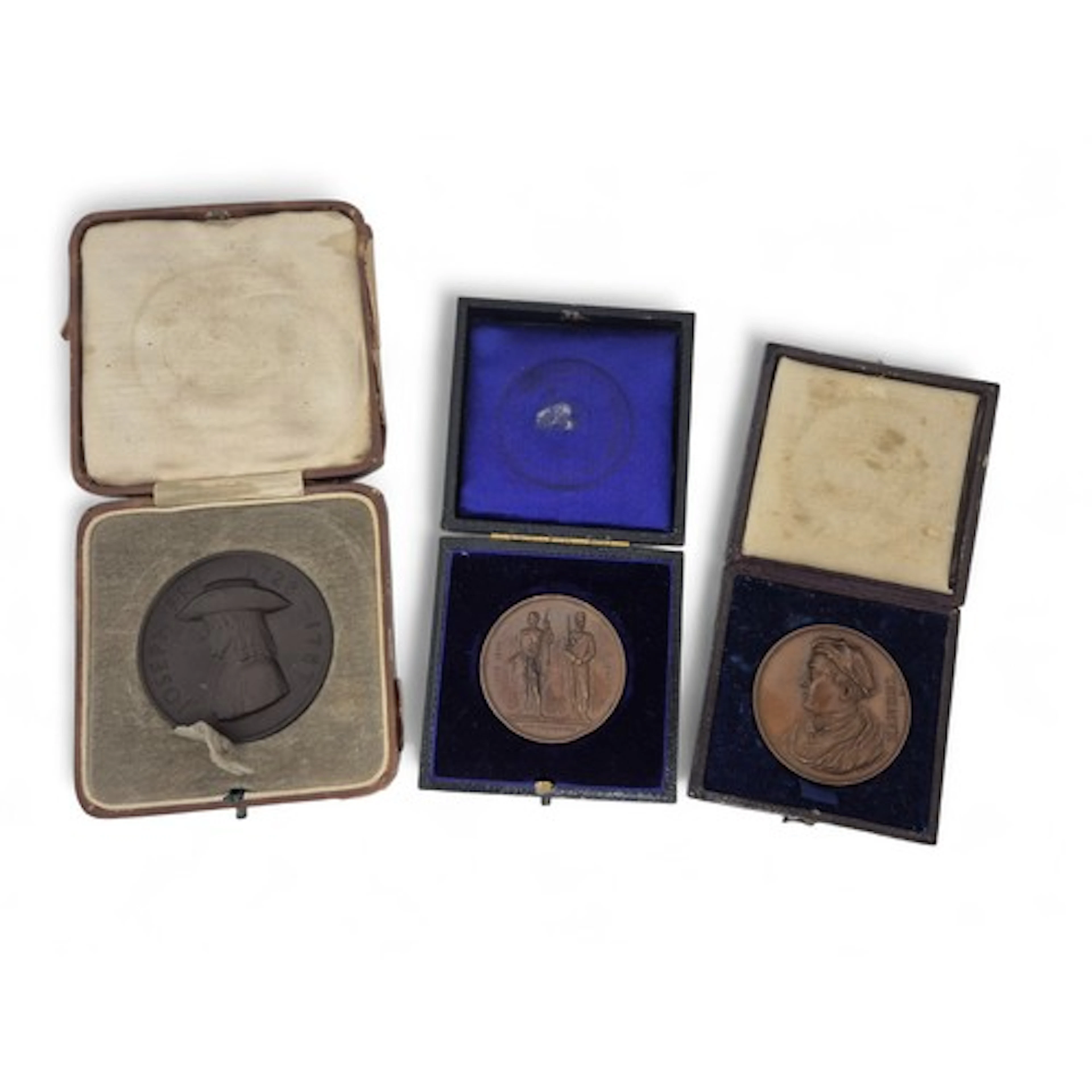 A range of commemorative medallions to include boxed 1928 Jo...