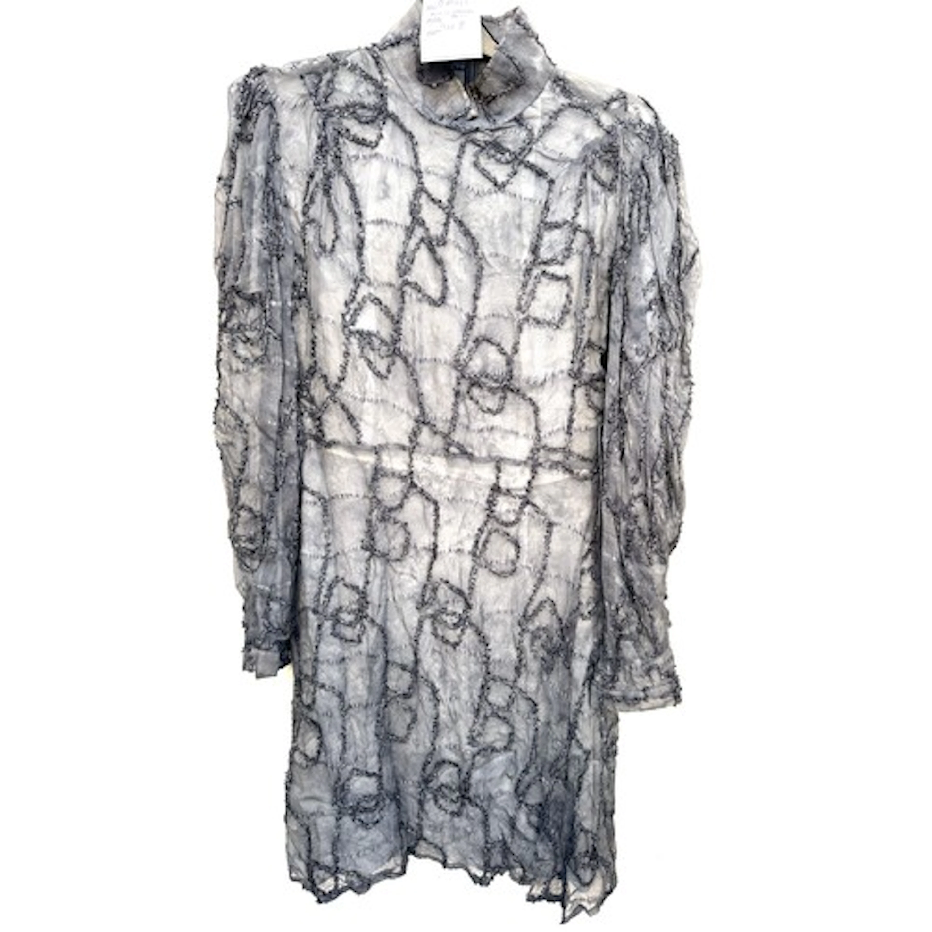 A Andrew Majtenyi, NWT, multi gathered sheared dress, size 8...