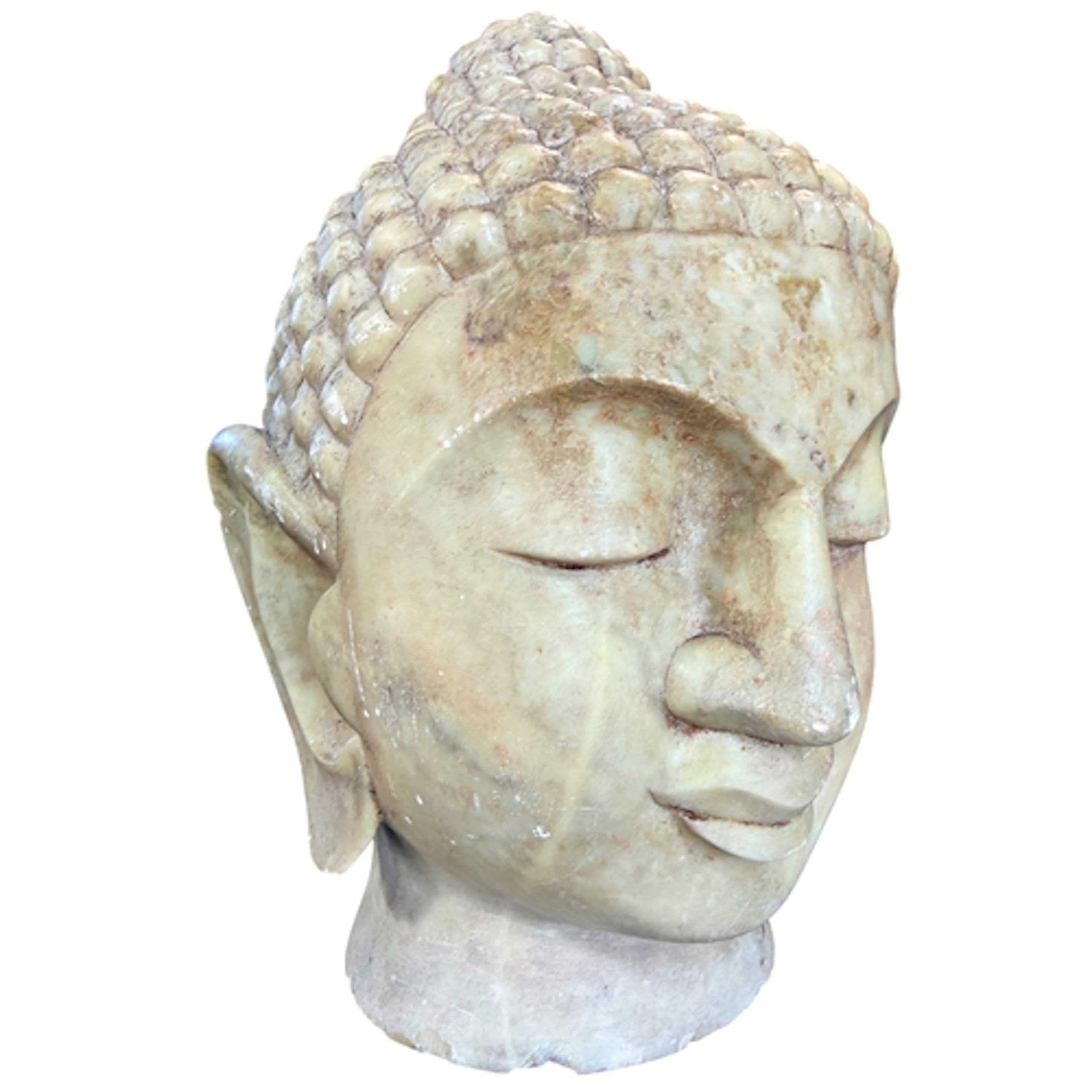 A contemporary South East Asian style carved marble 'Buddha ...