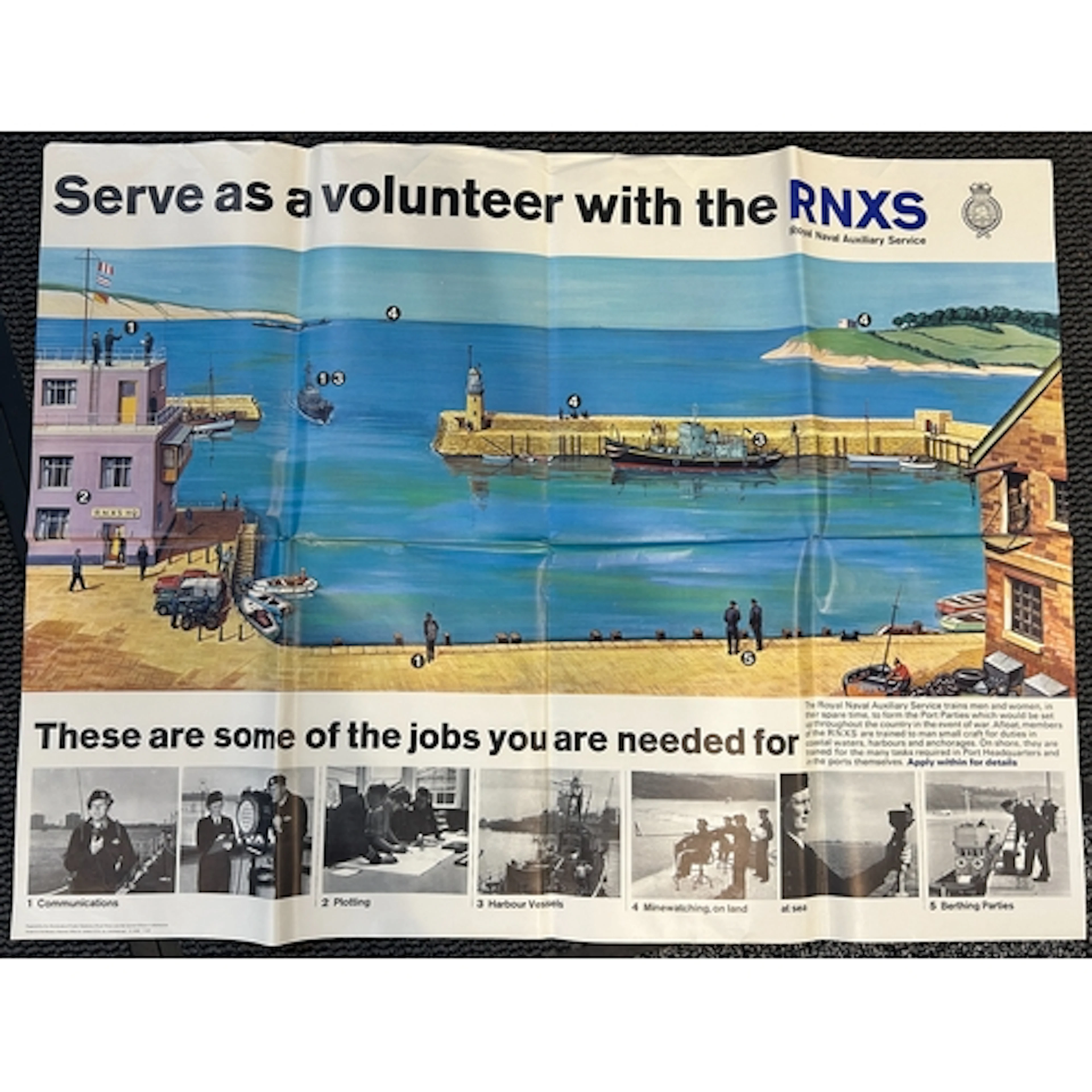 A good Royal Naval Auxiliary service poster. Served as a vol...