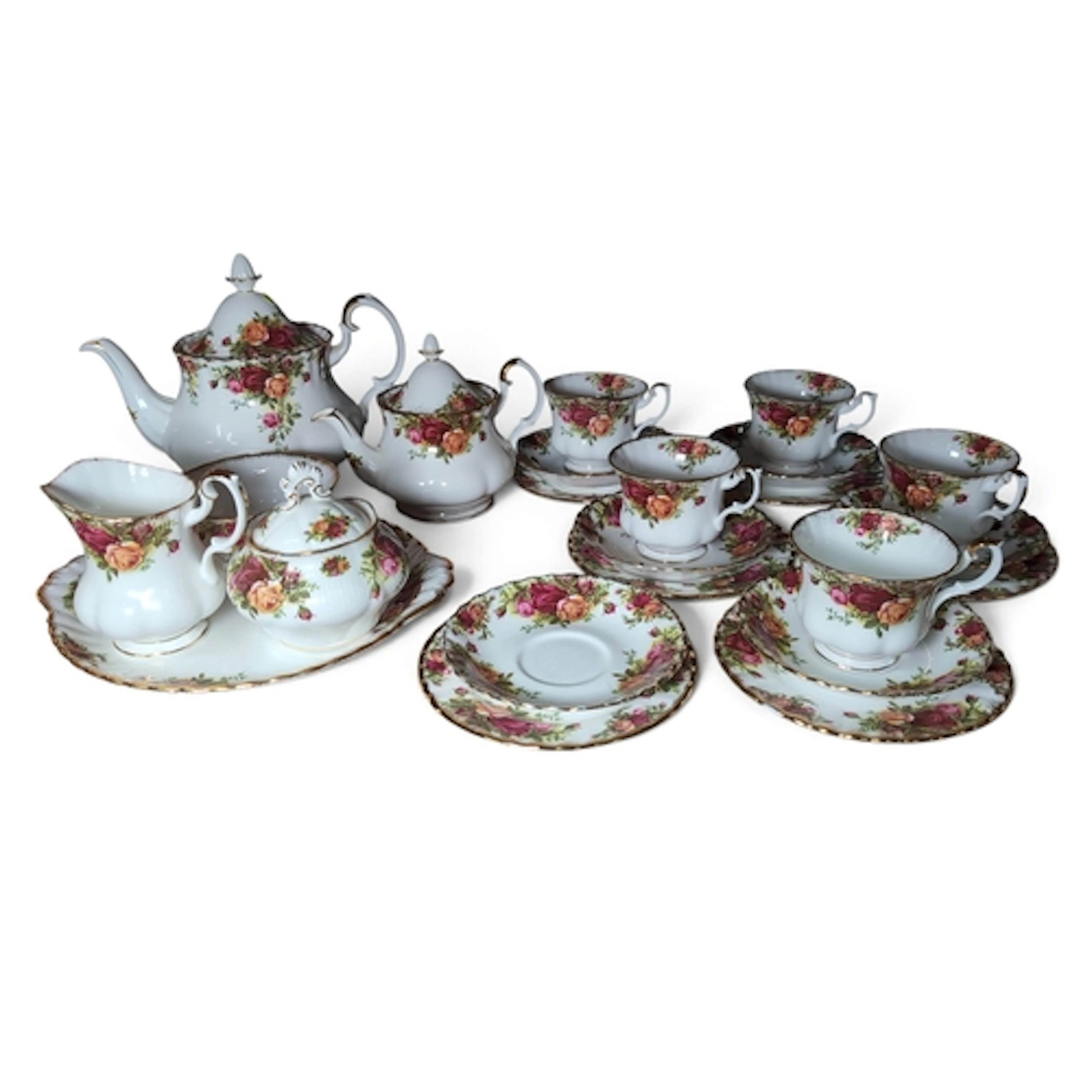 Royal Albert ‘Old Country Roses’ bone china tea service comp...
