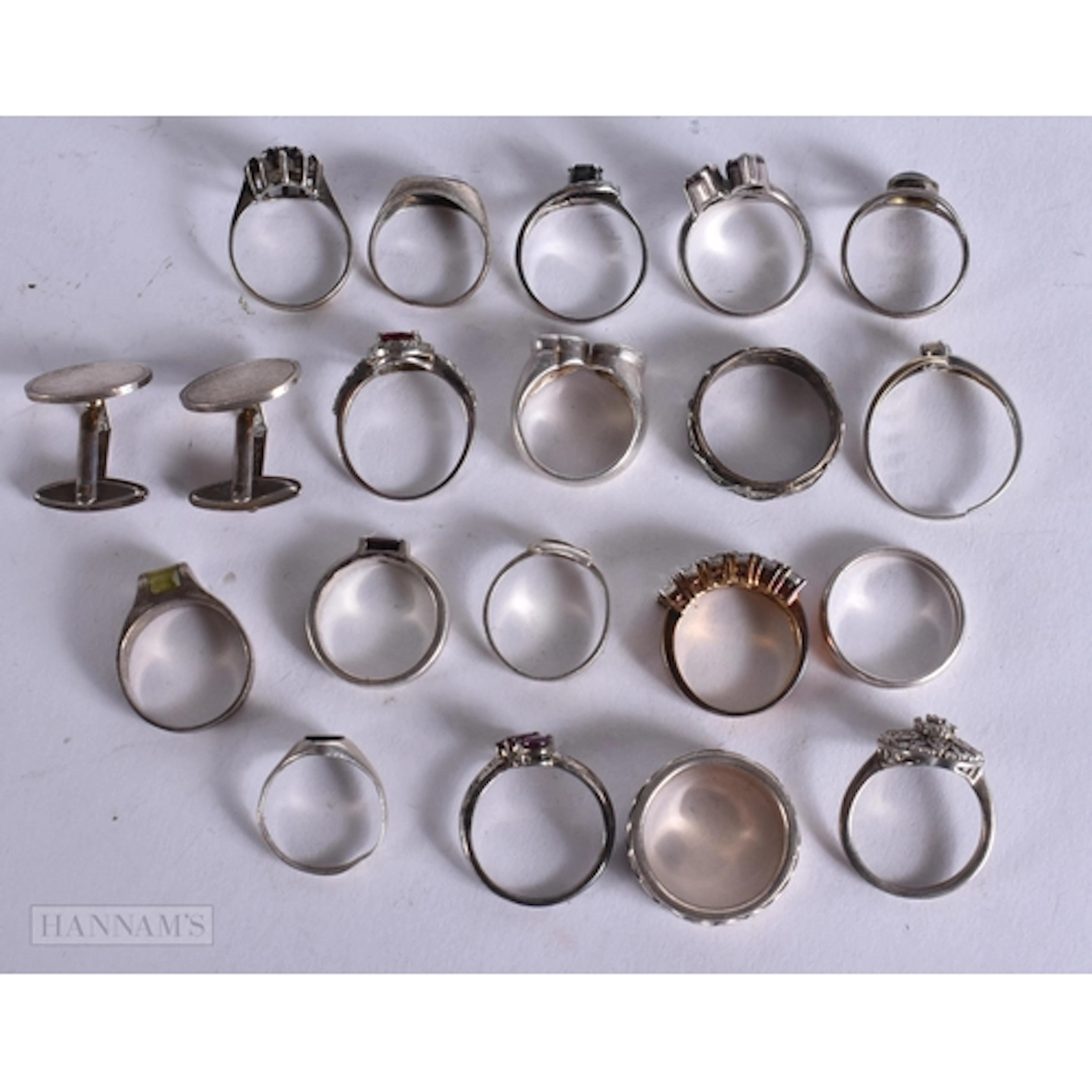 SILVER RINGS. 74 grams. (qty)