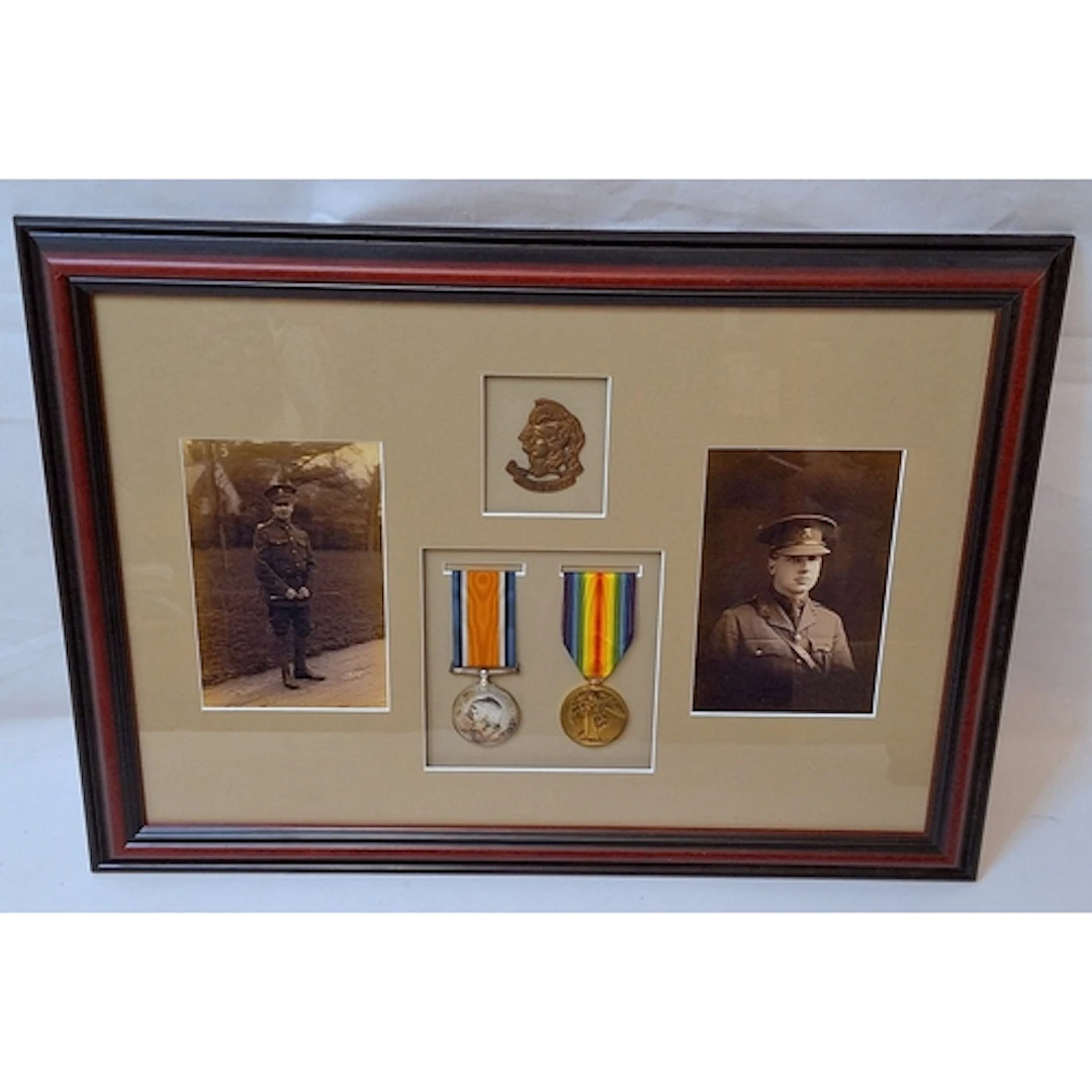 F/g WWI Medal Group with war medal & civilisation medal, cap...