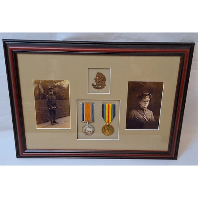 F/g WWI Medal Group with war medal & civilisation medal, cap...