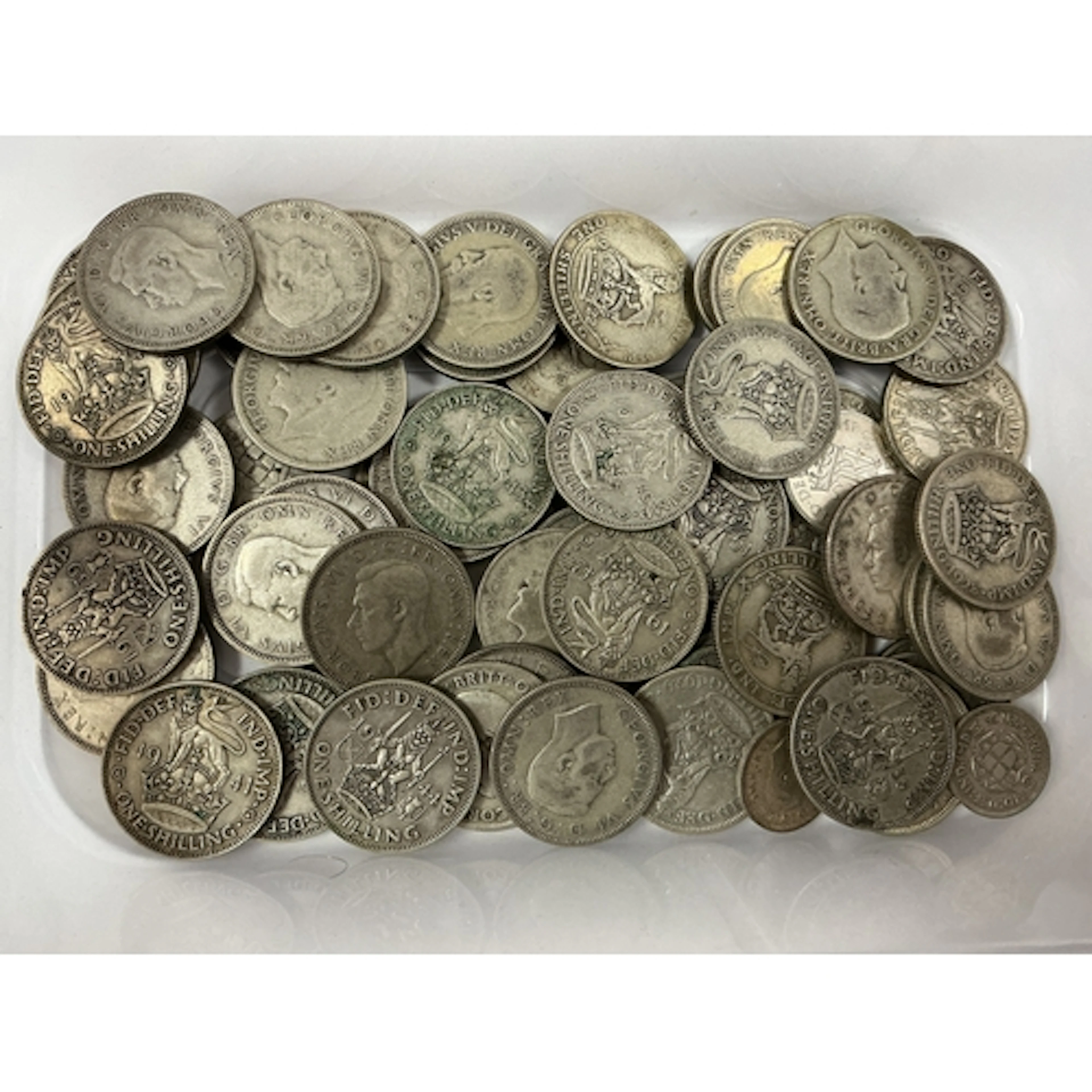 Collection Of GB Pre 1947 Silver Coins, shillings, sixepnces...