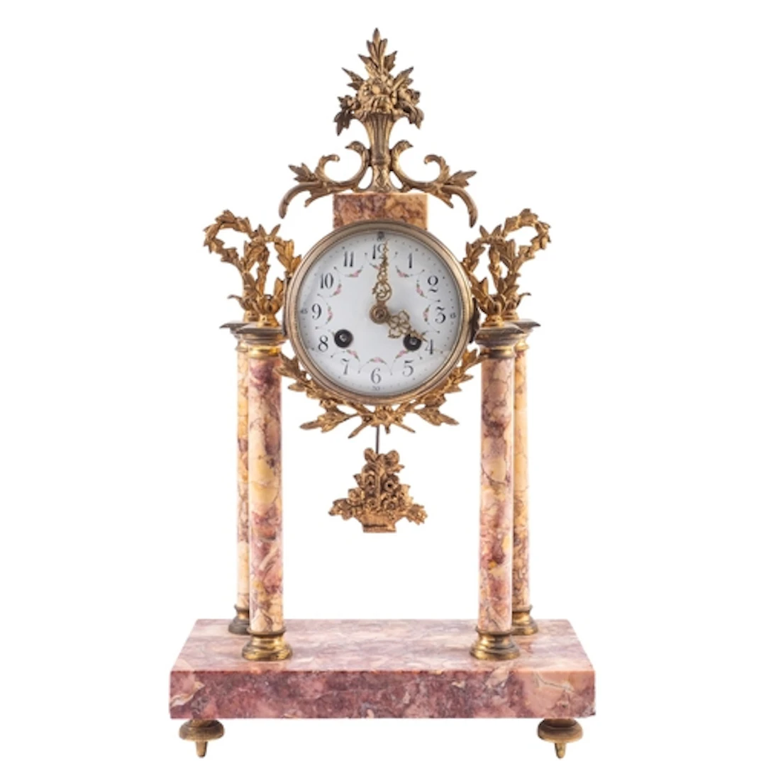 Samuel Marti, Paris a mid-Victorian rouge marble portico clo...