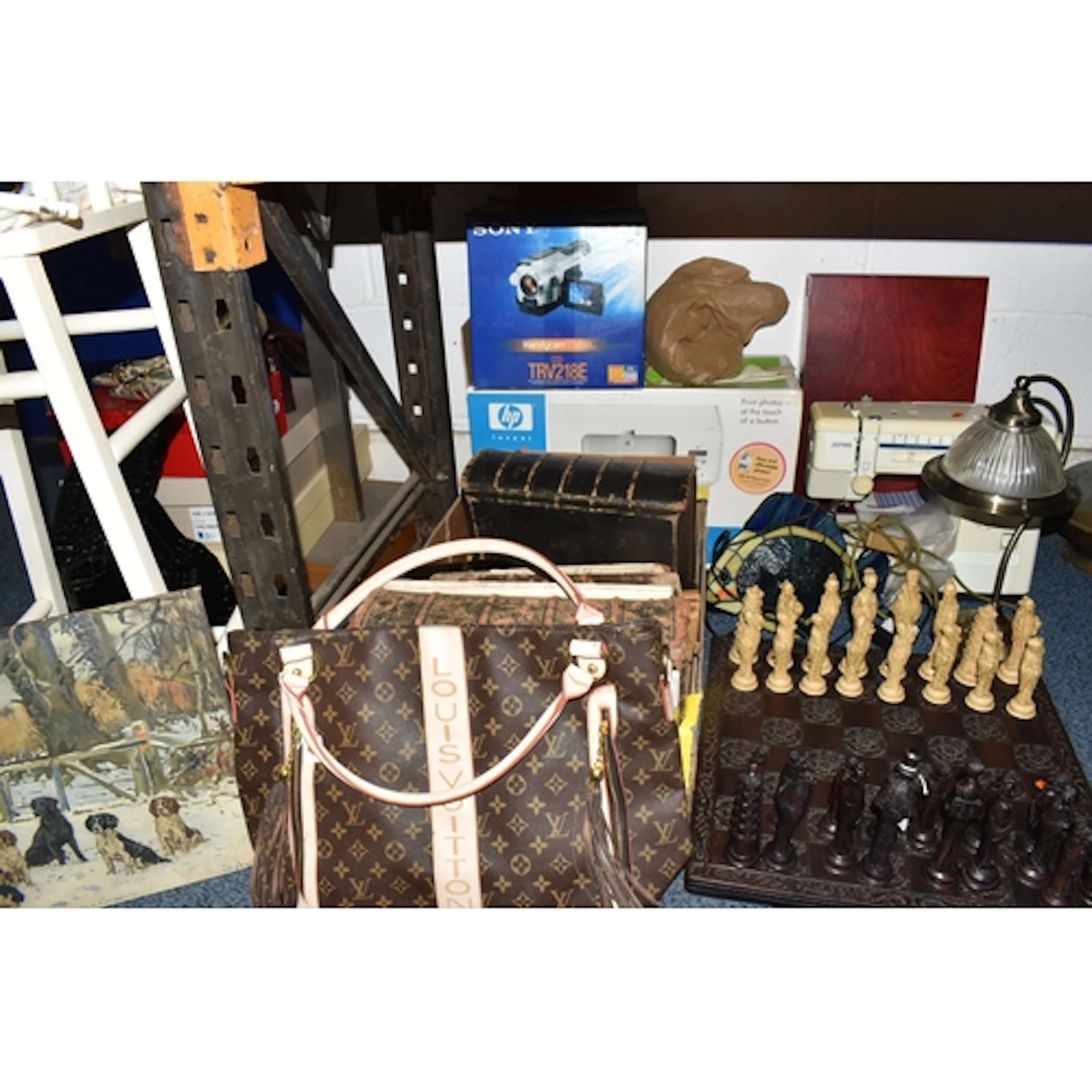 ONE BOX AND LOOSE MISCELLANEOUS ITEMS to include a large che...