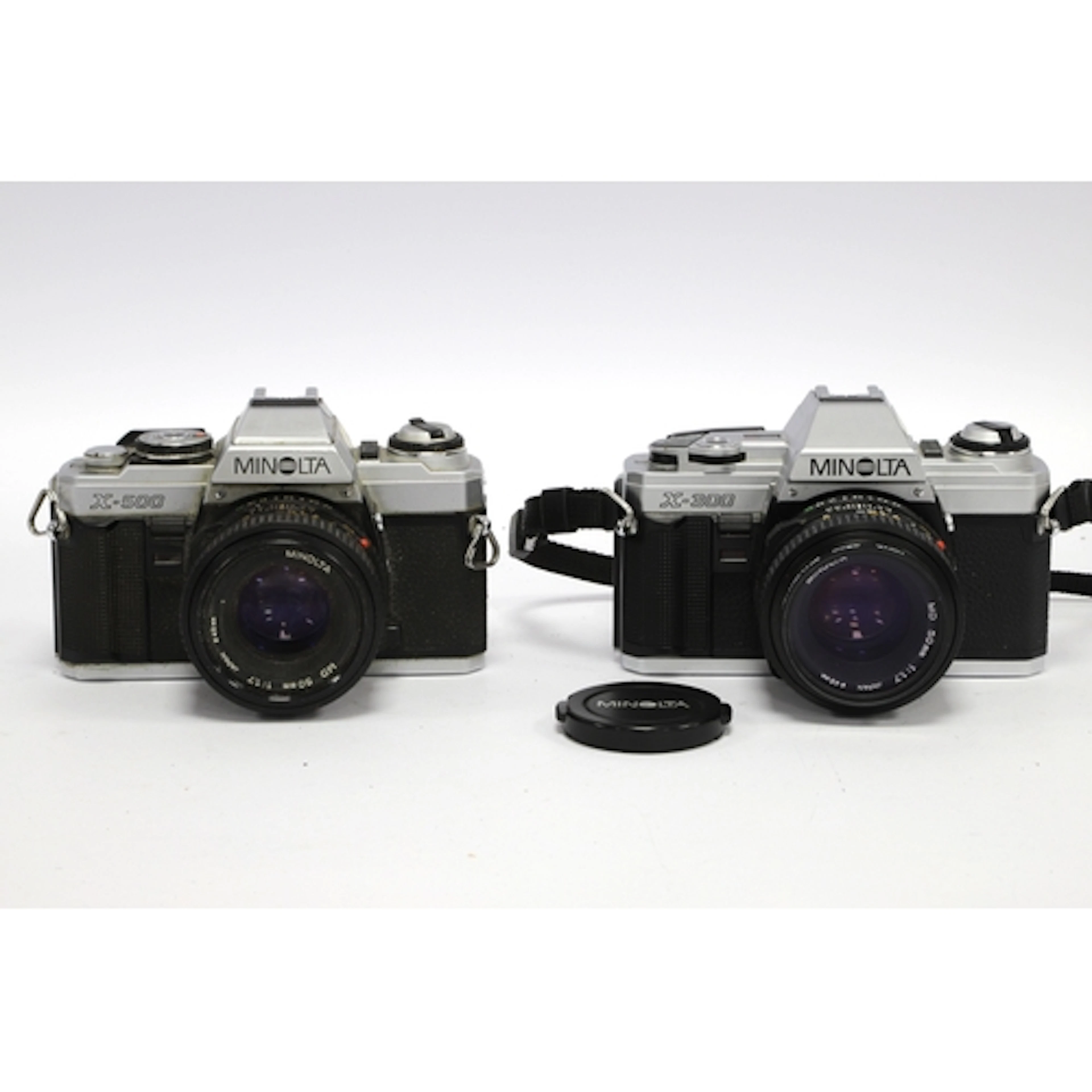 Minolta X-500 35mm SLR Film Camera with attached Minolta MD ...