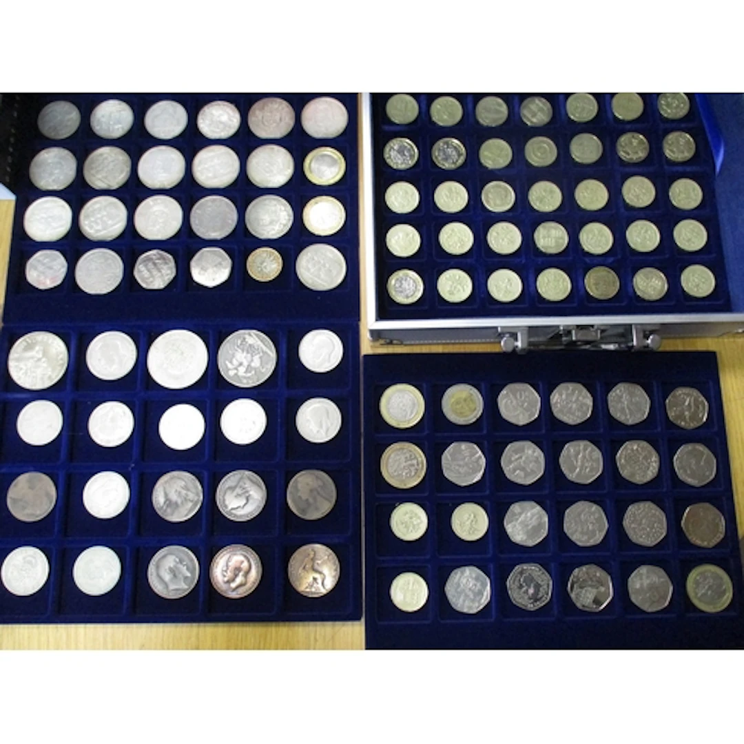 19th century collection in collectors case (W25.5cm x L20 x...