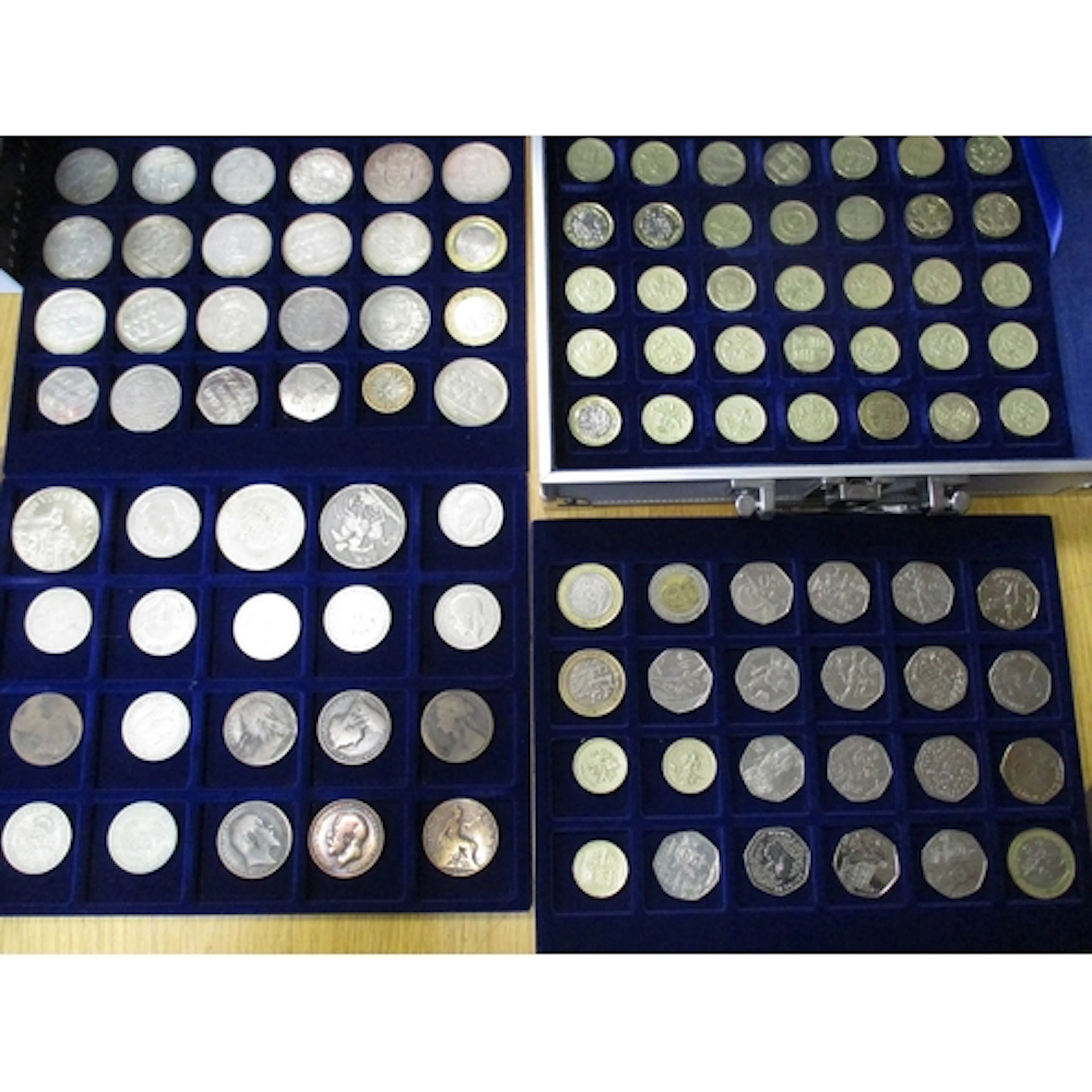 19th century collection in collectors case (W25.5cm x L20 x...