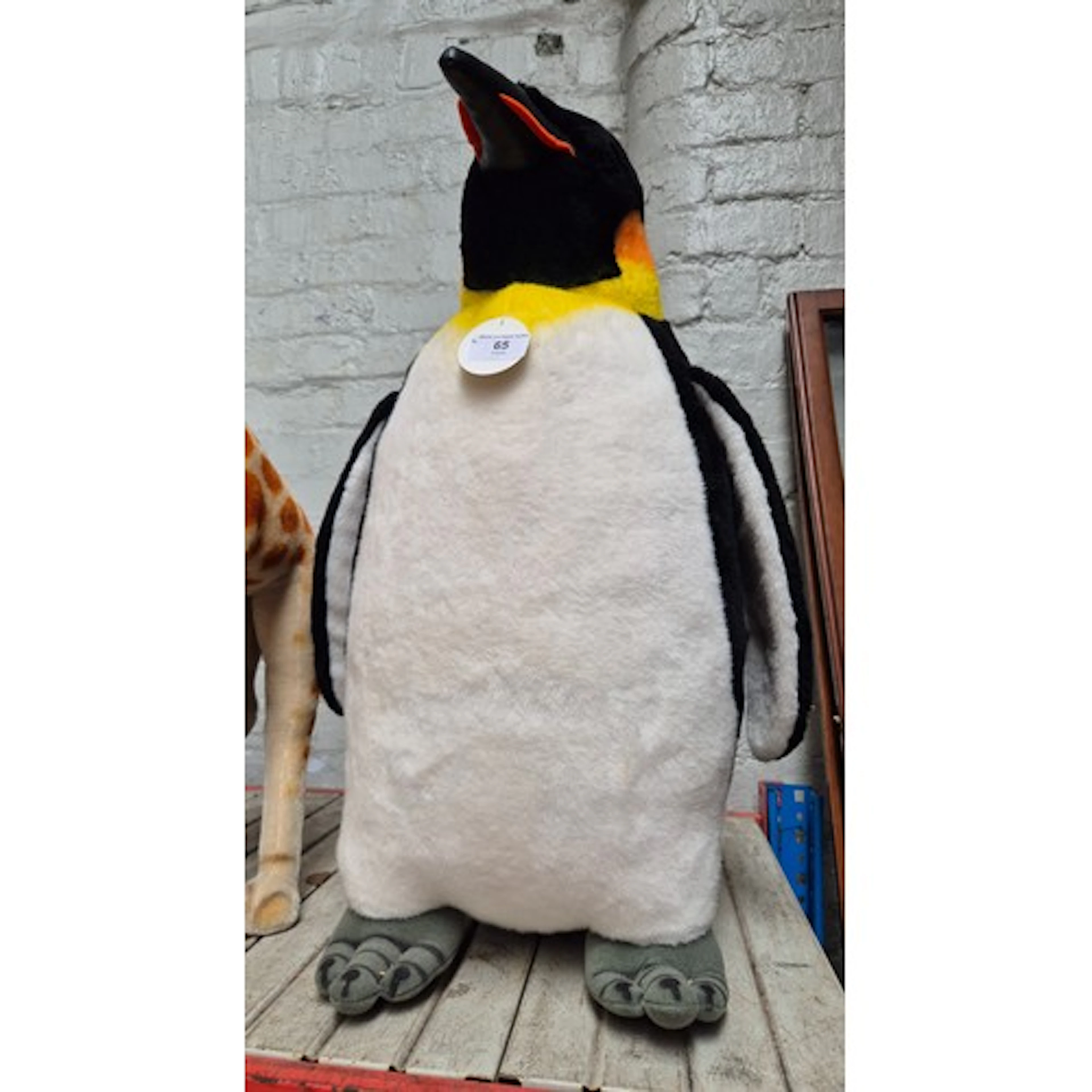 A large Steiff penguin, approx. 70cm in height.