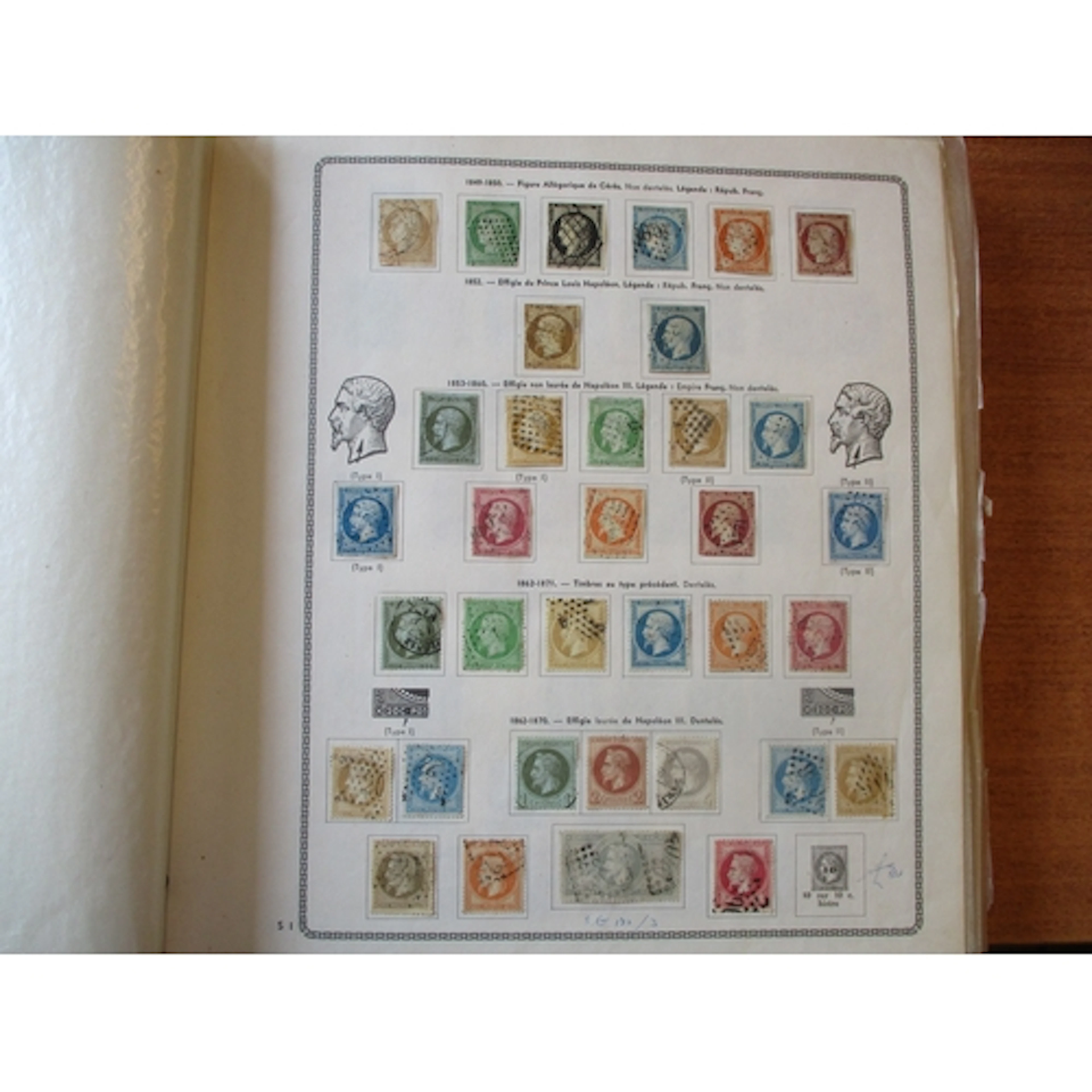 France. 1849-1950 M/U coln in 1 Thiaude album, incl 1849-50 ...