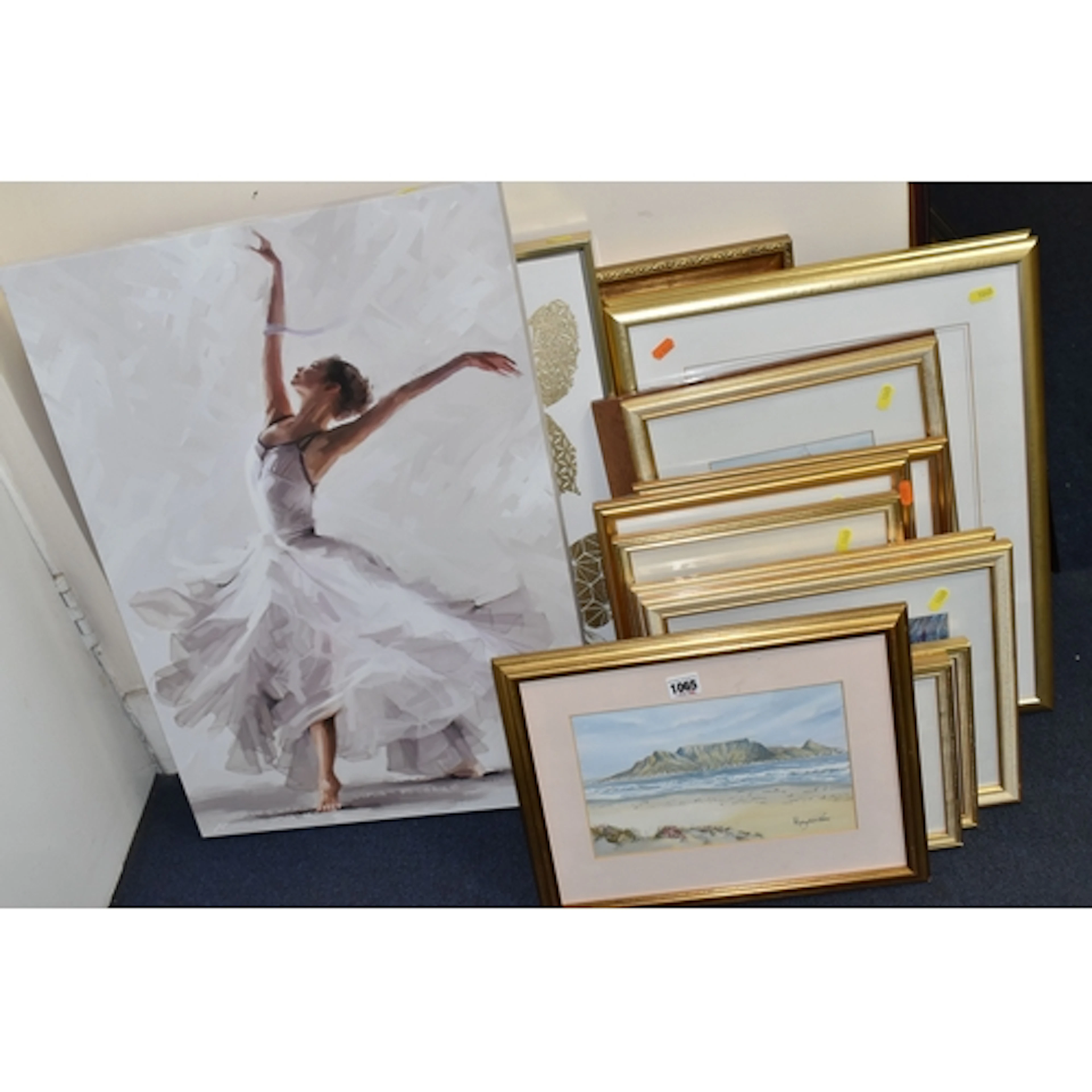 A SMALL QUANTITY OF PICTURES AND PRINTS, to include a Margar...