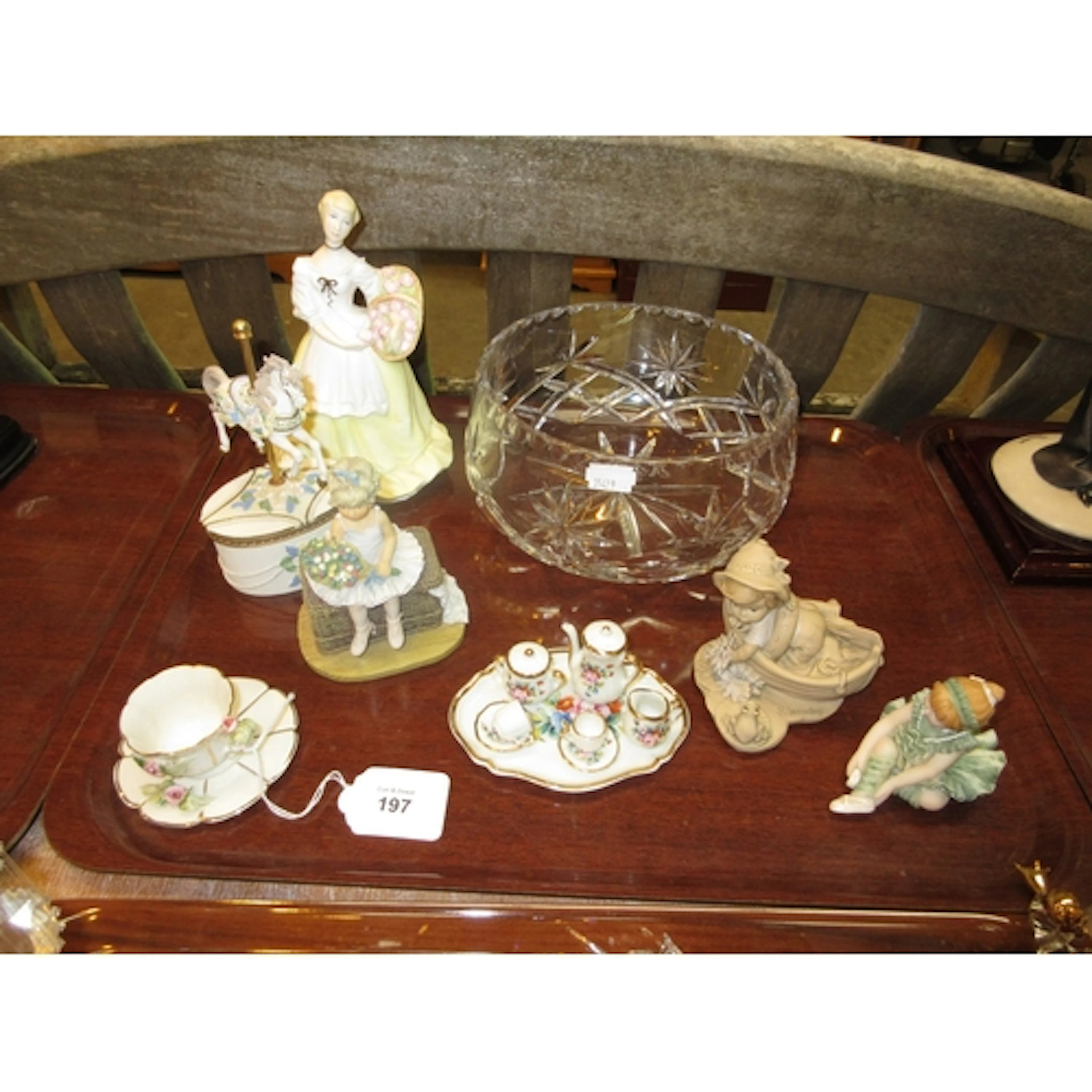Royal Worcester Spring Fair, Miniature Cabaret Set, Crystal ...