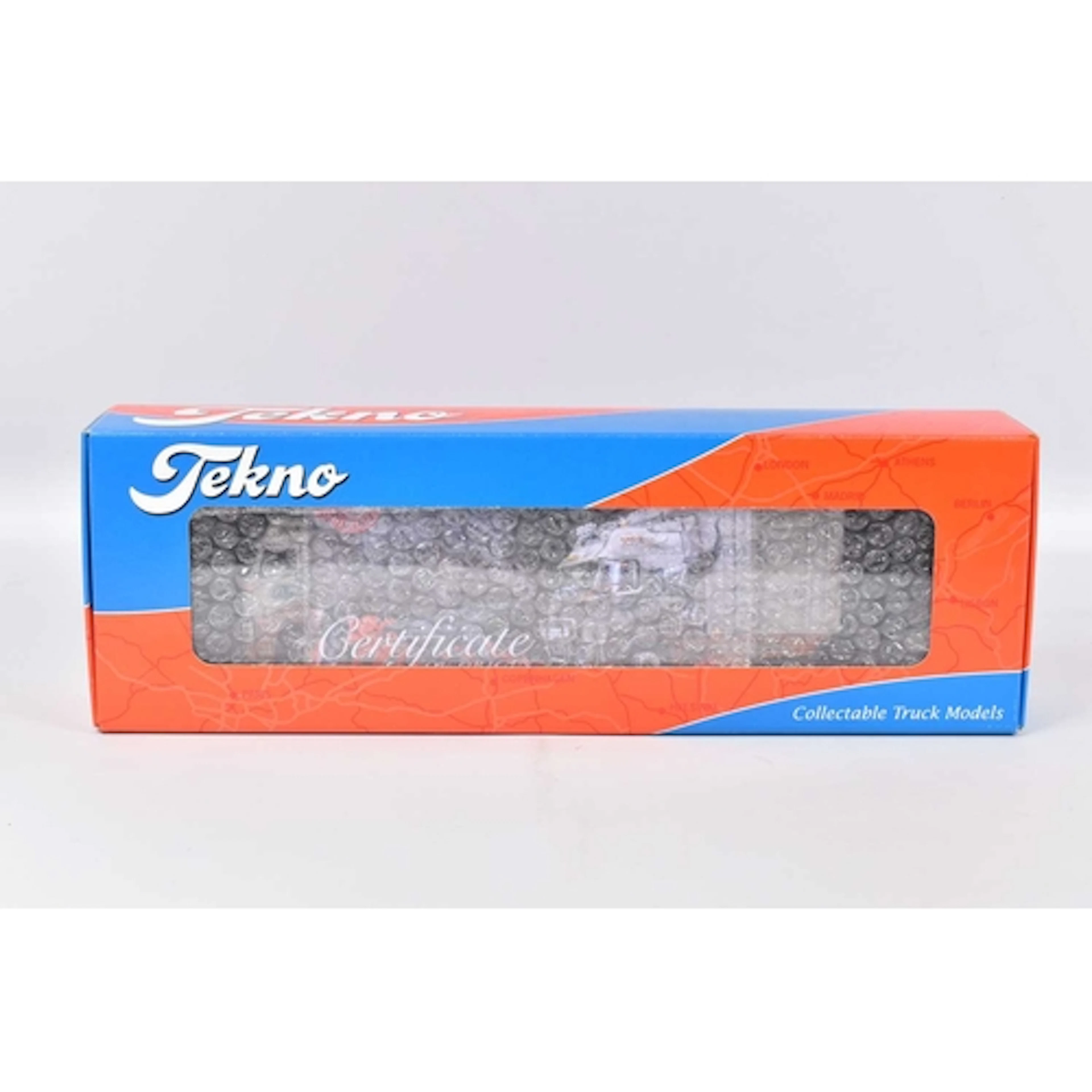 A BOXED TEKNO 1:50 SCALE COLLECTABLE MODEL TRUCK AND TRAILER...