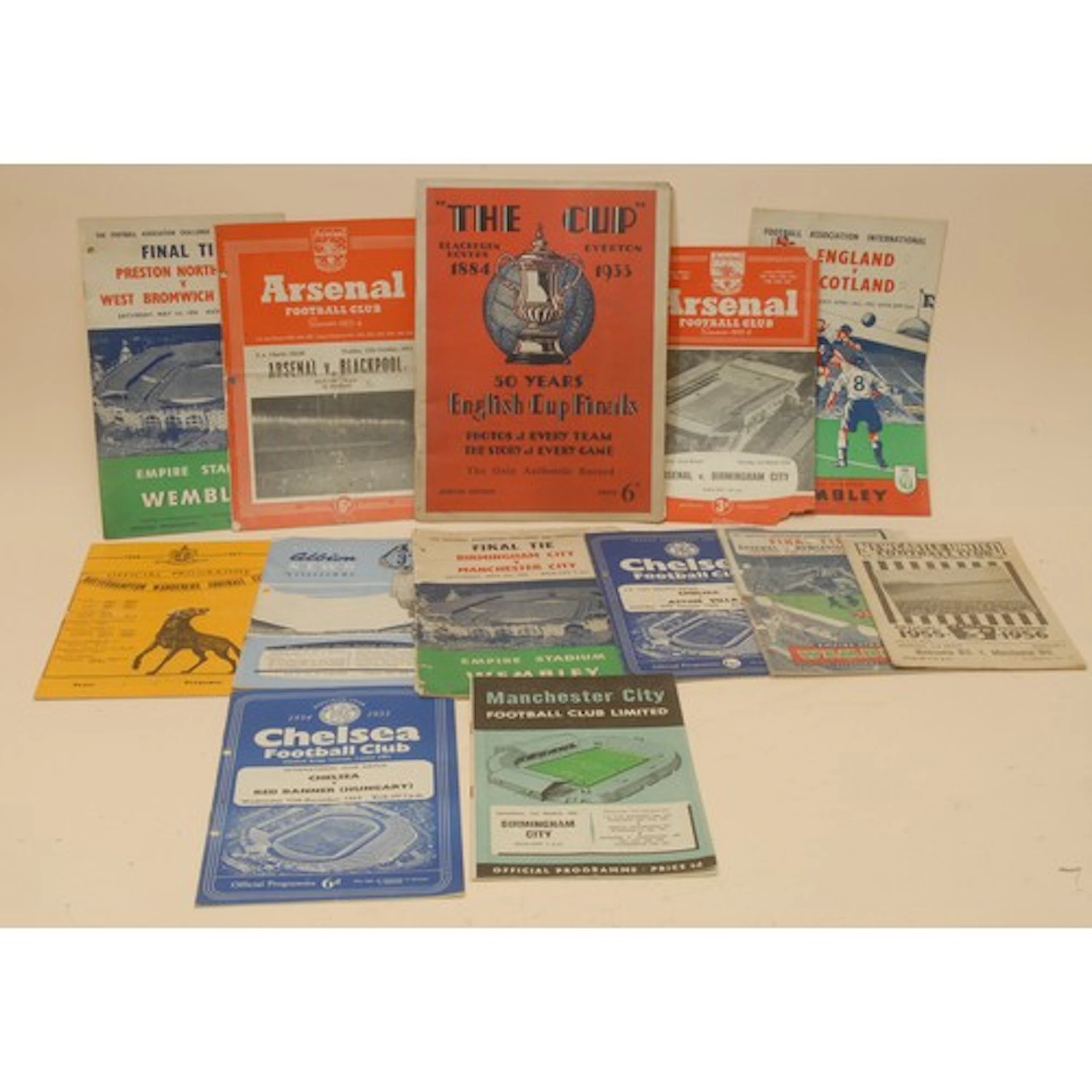 Sports Memorabilia - Arsenal Football CLub 1955-56 matchday ...