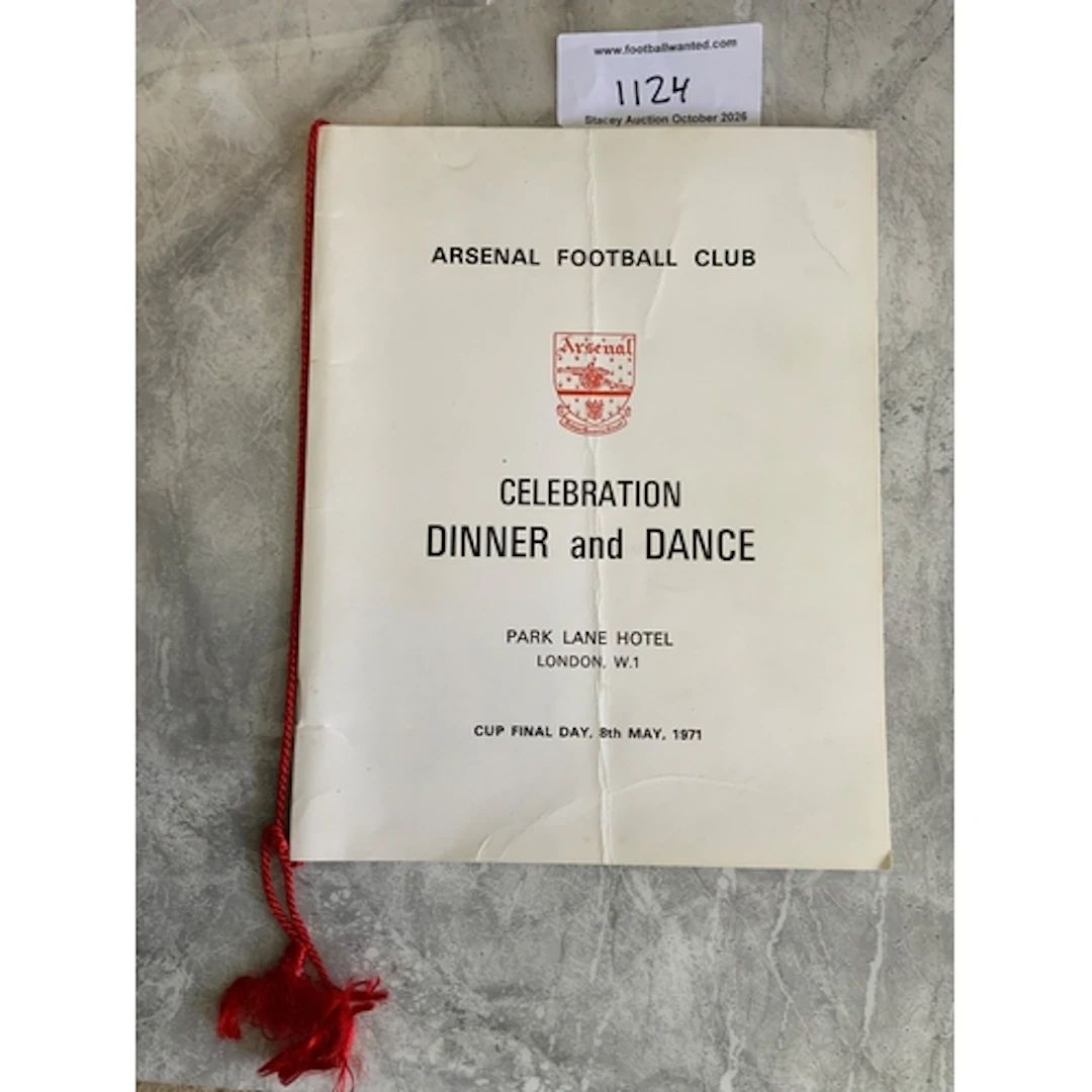 Arsenal 1971 FA Cup Final Football Menu: Held in London the ...