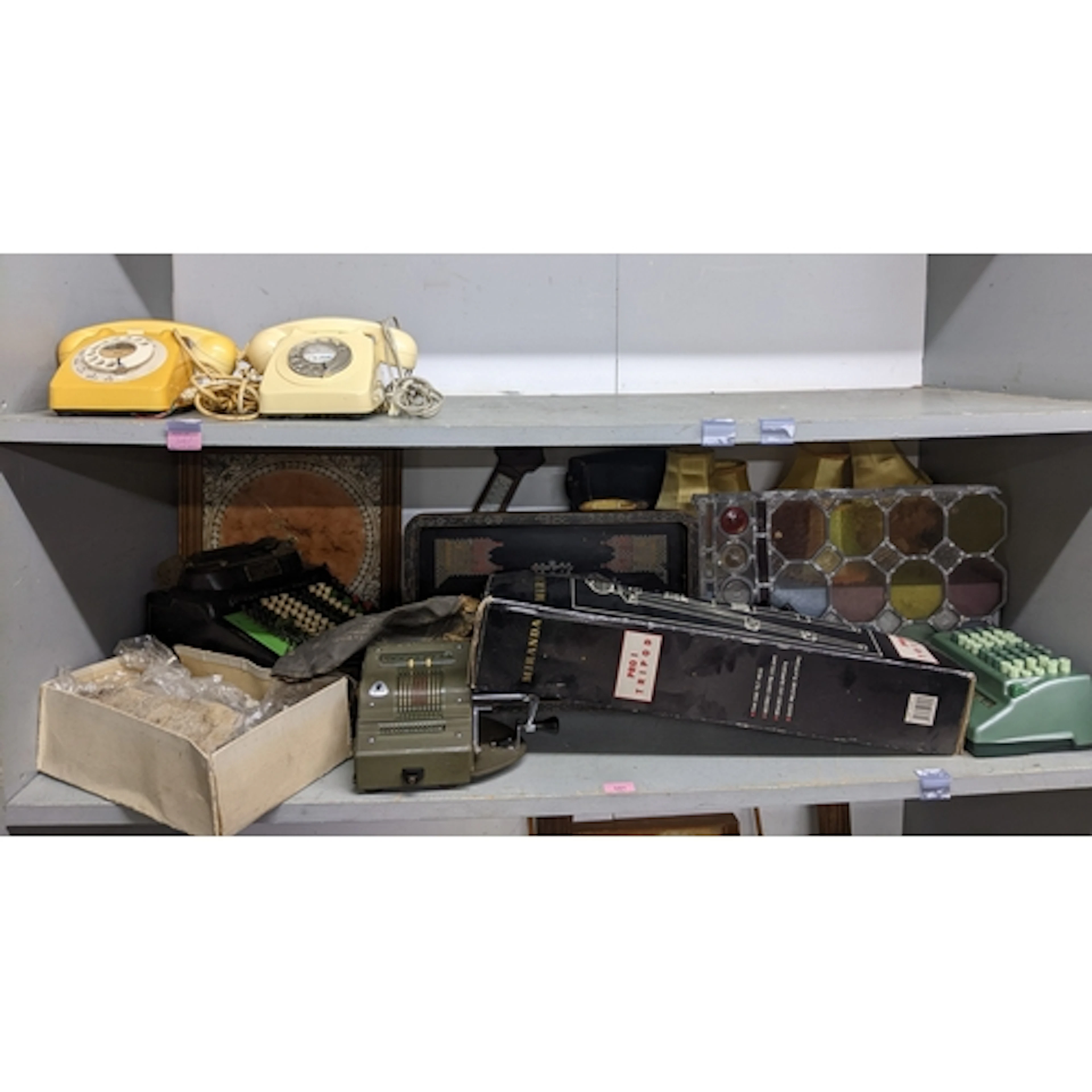 A Brunsviga, and an Allan Calculators Inc. business model 80...
