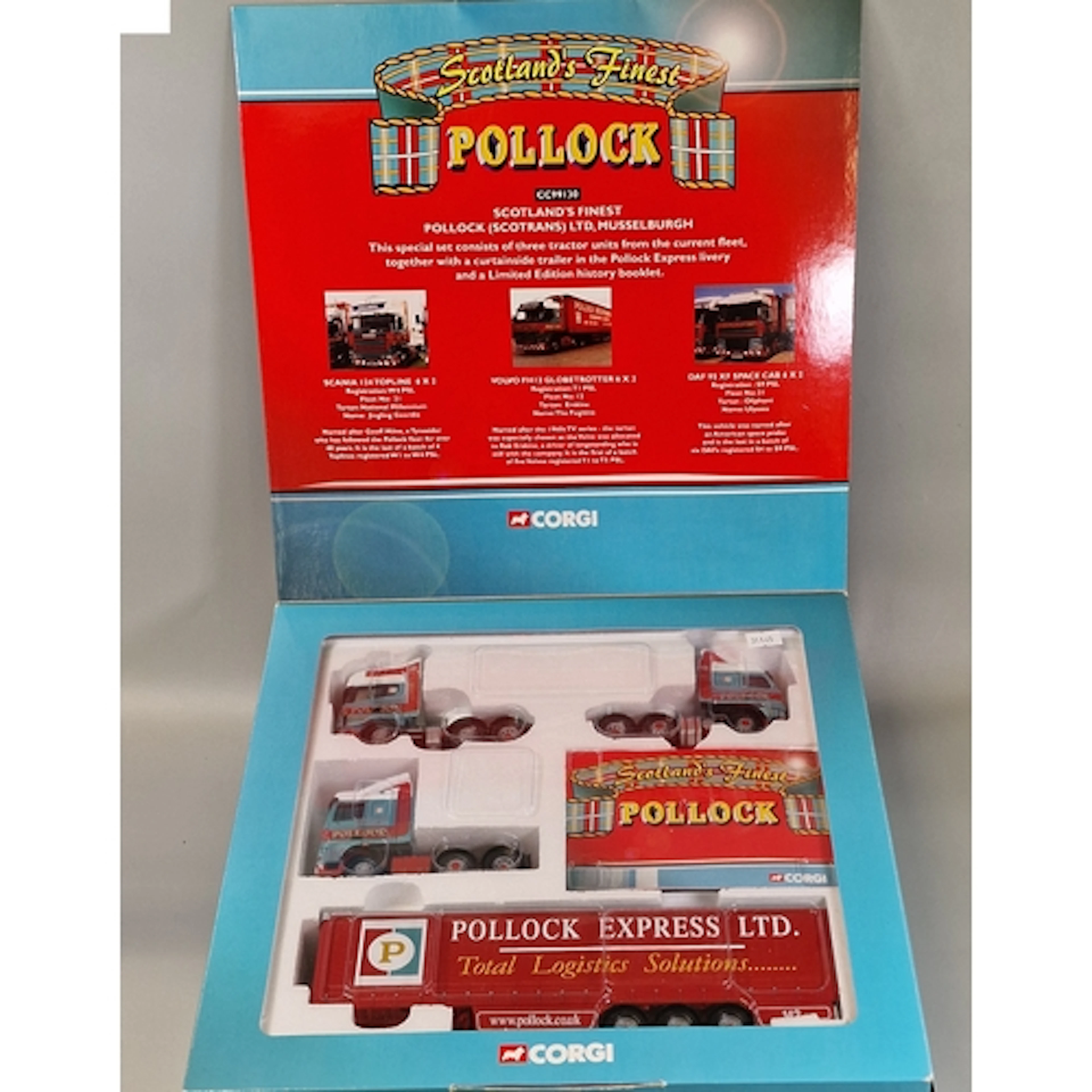 Corgi Scotland's Finest Pollock, containing three tractor un...