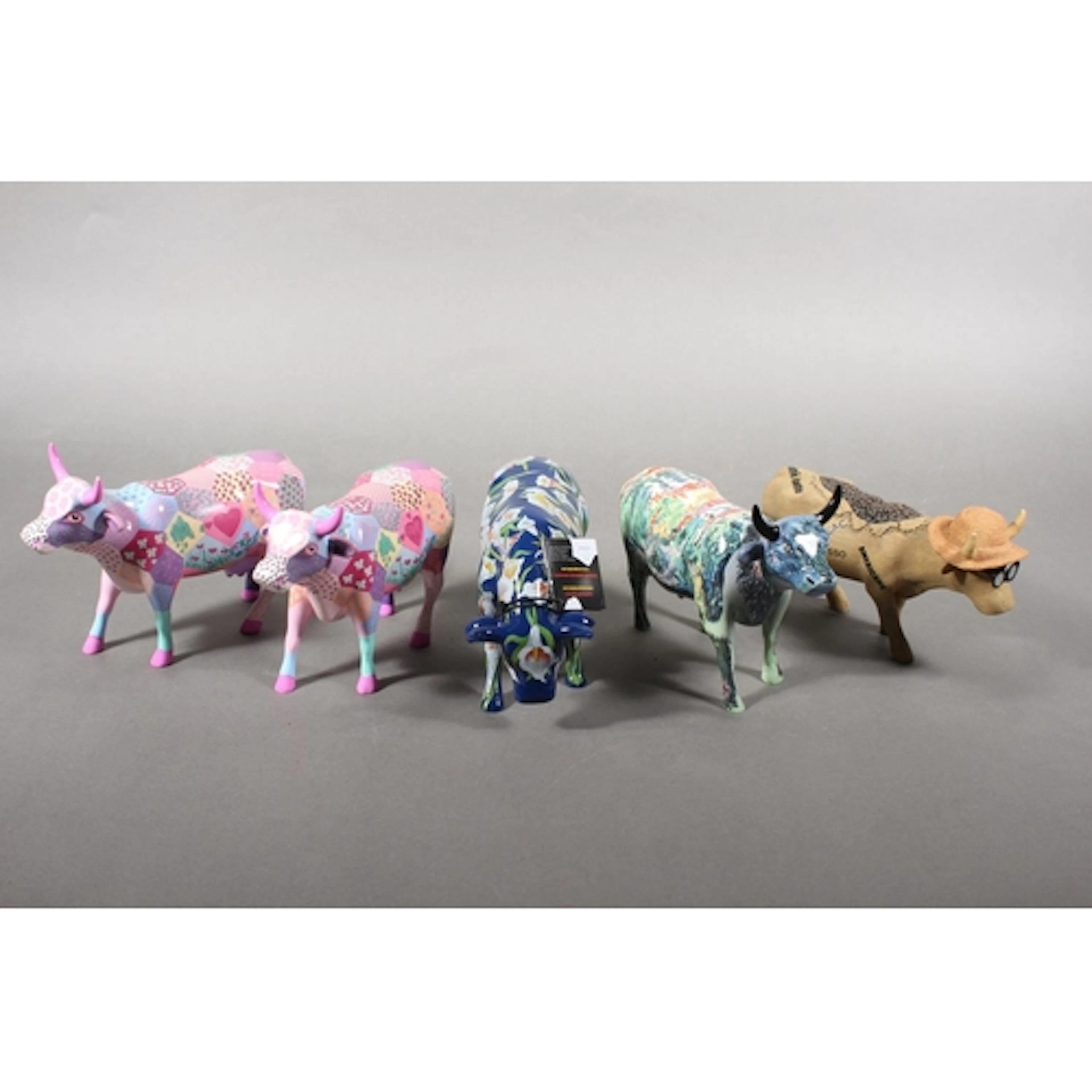 Five Cowparade models.