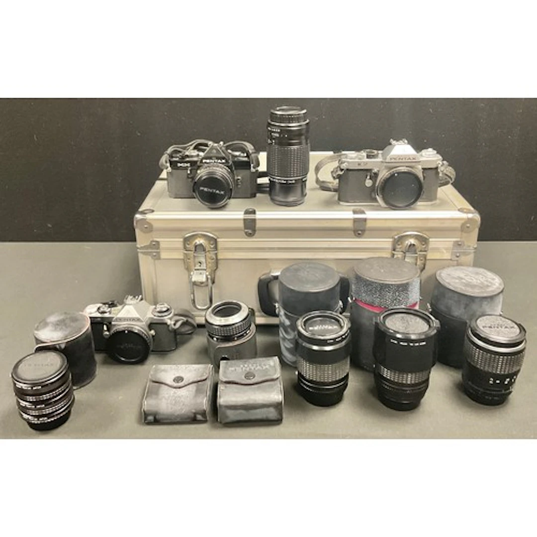 Photography - a Pentax K2 camera; others, ME, MX, etc.; lens...