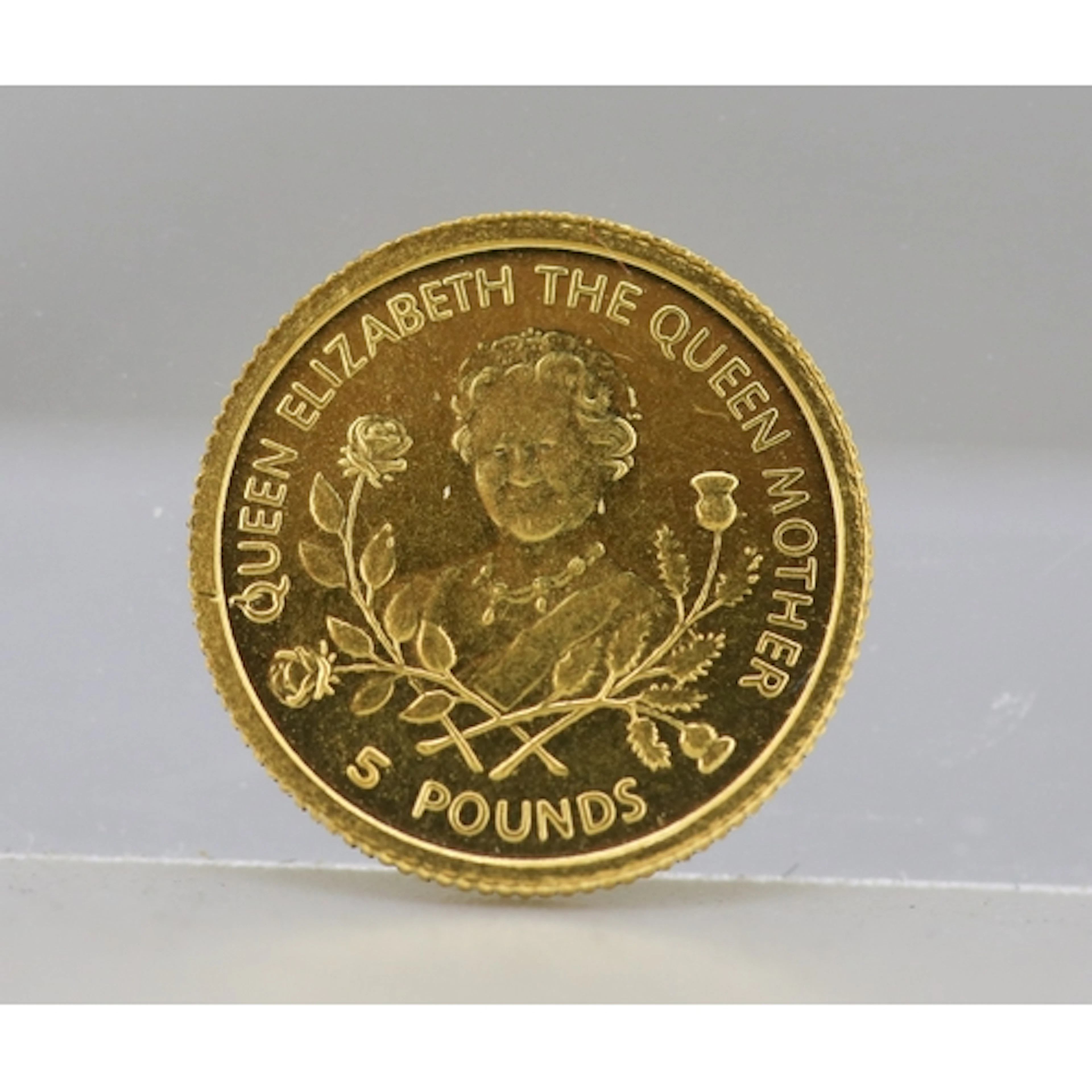 Fine Gold Commemorative '5 Pound Coin, Queen Elizabeth The Q...