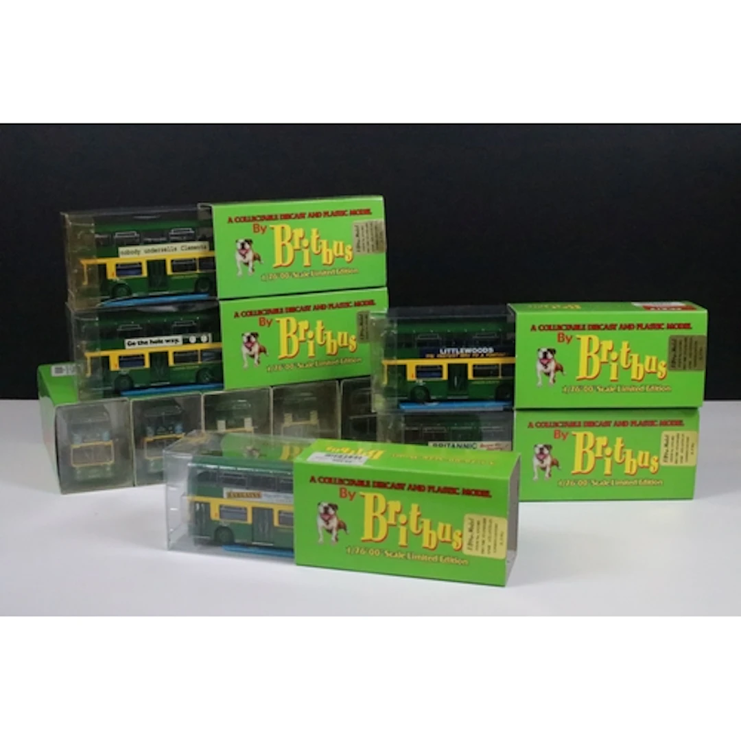 Ten boxed Britbus diecast model buses to include 8 x AN2-002...