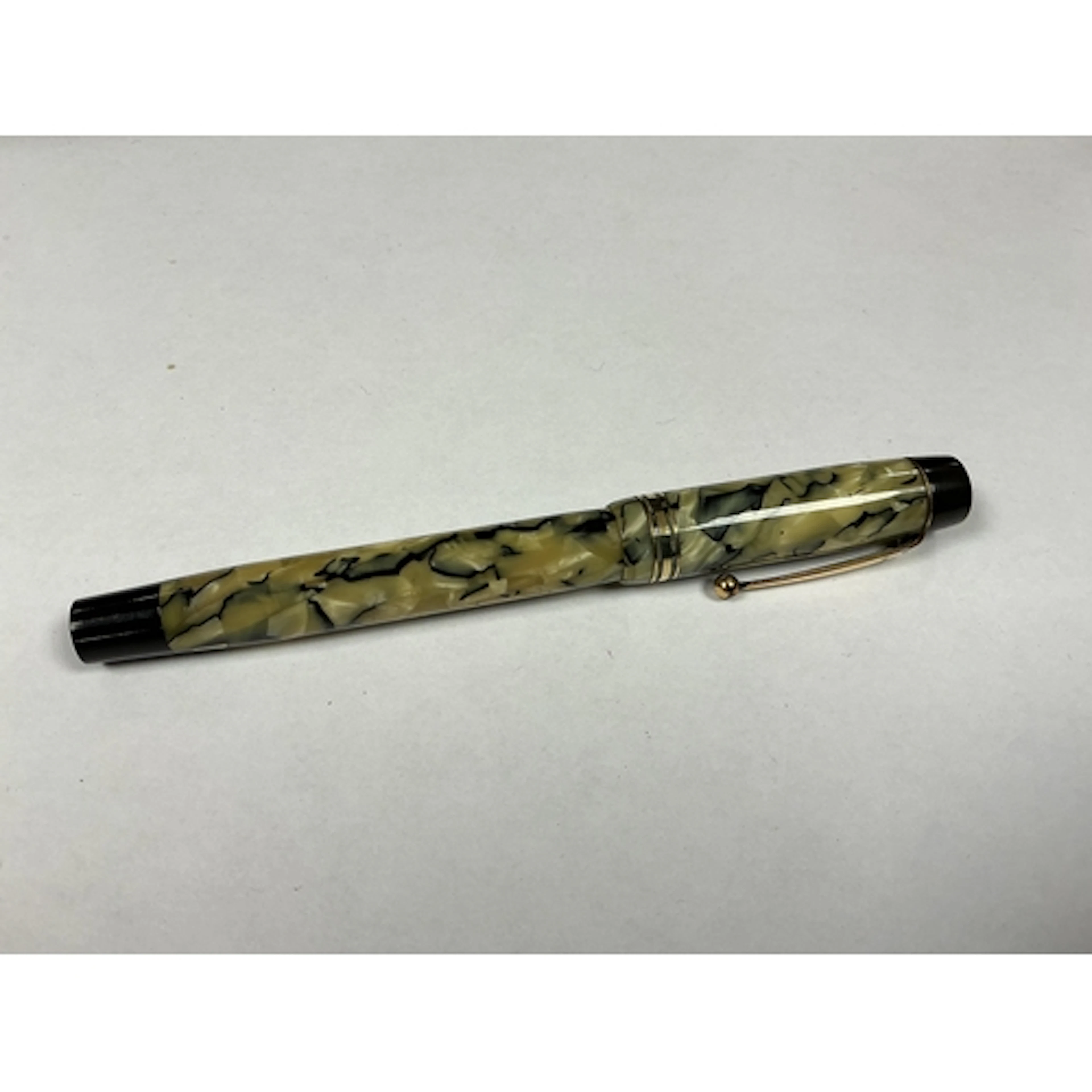 A large Burnham black and pearl fountain pen in near mint co...