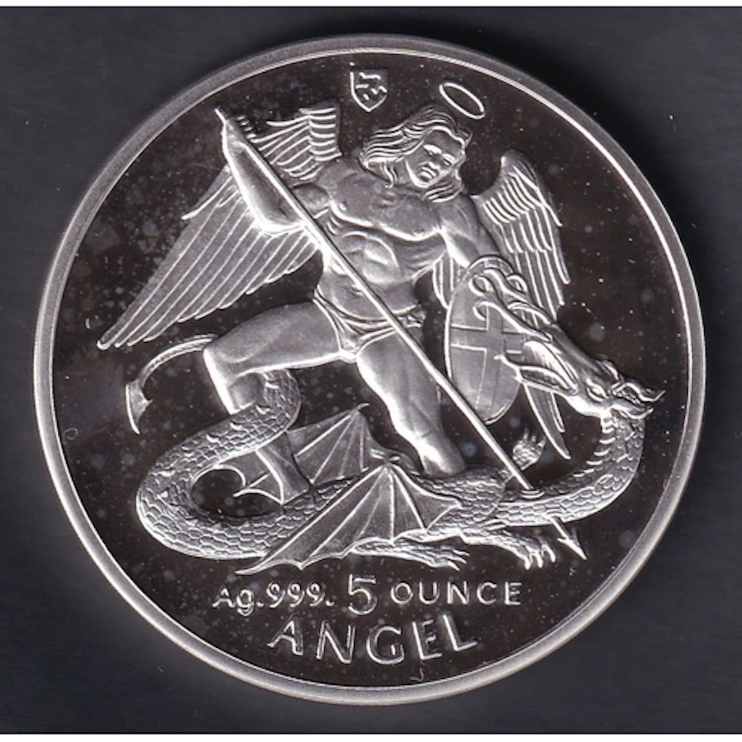 1995 Isle of Man commemorative silver 1 Angel coin, struck i...
