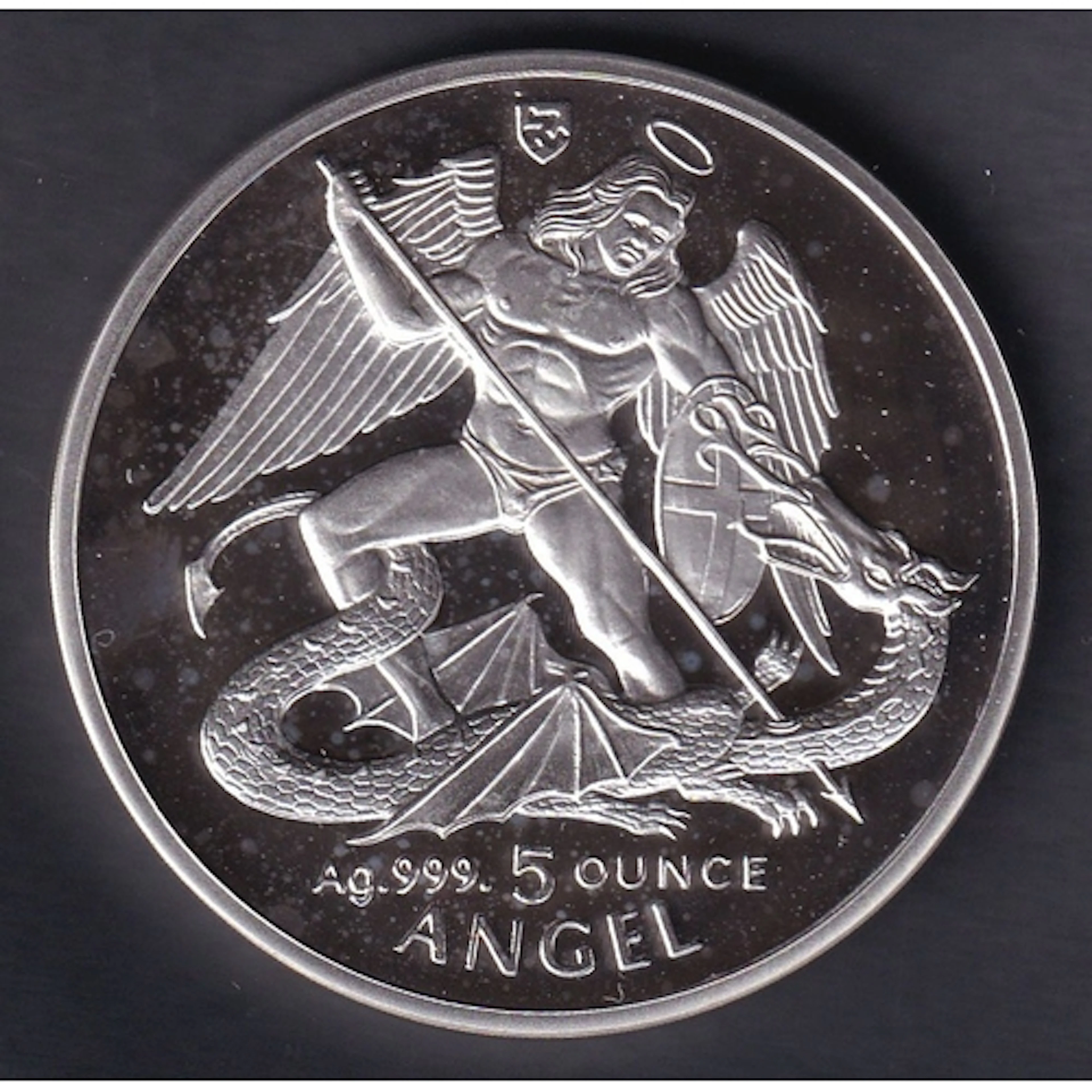 1995 Isle of Man commemorative silver 1 Angel coin, struck i...