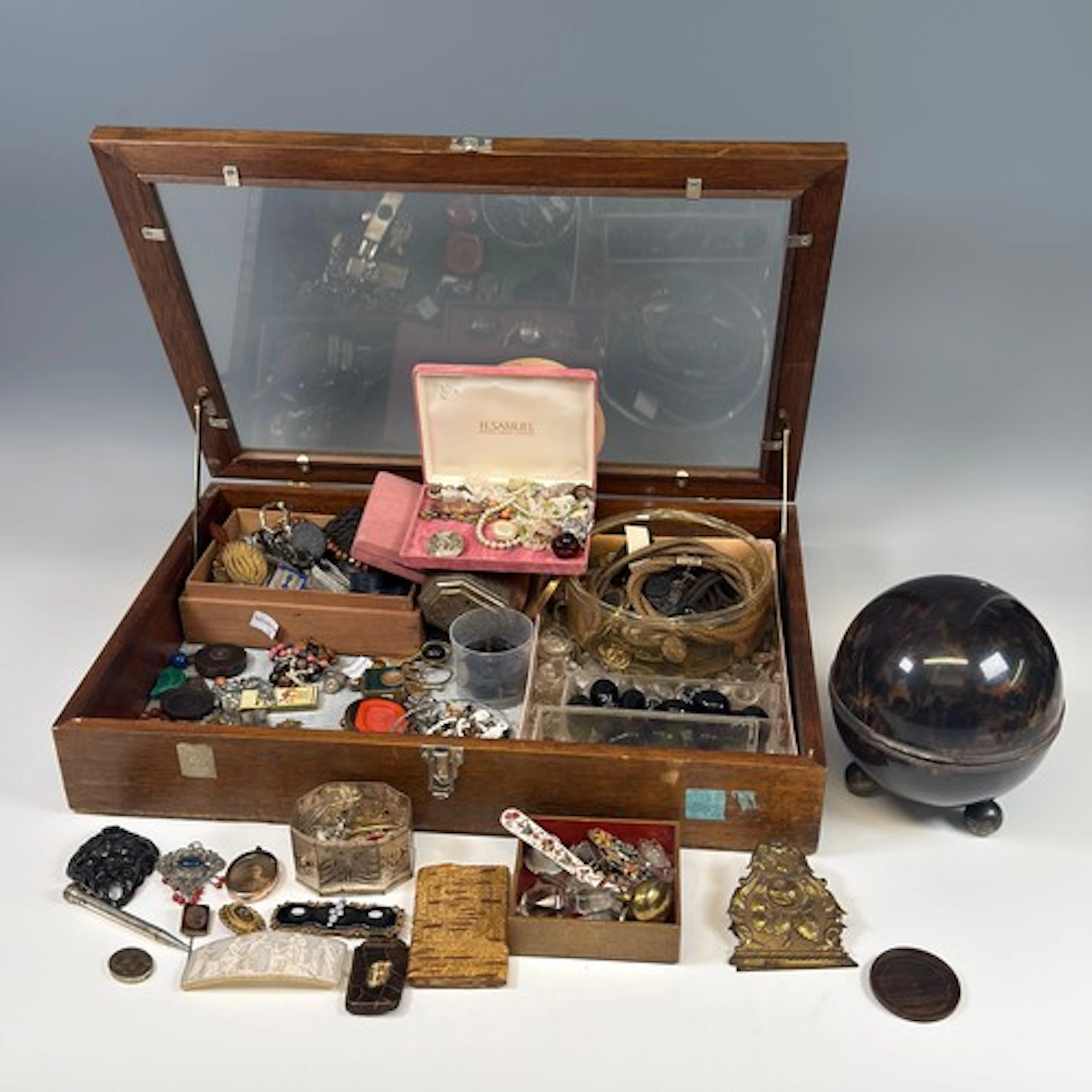 A quantity of antique and later Costume Jewellery, including...