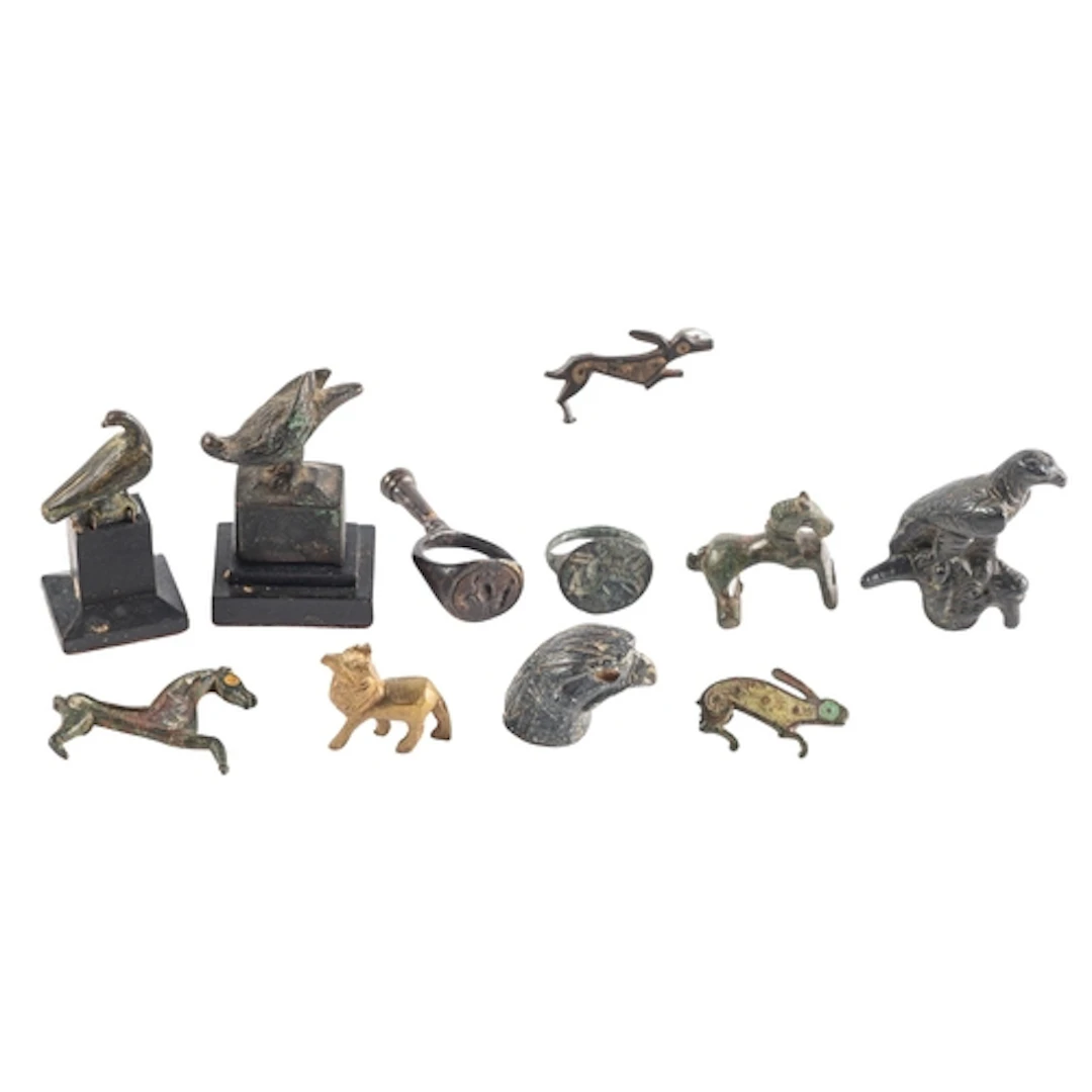 A GROUP OF THREE ROMANO-BRITISH ENAMELLED BRONZE FIBULAE AND...