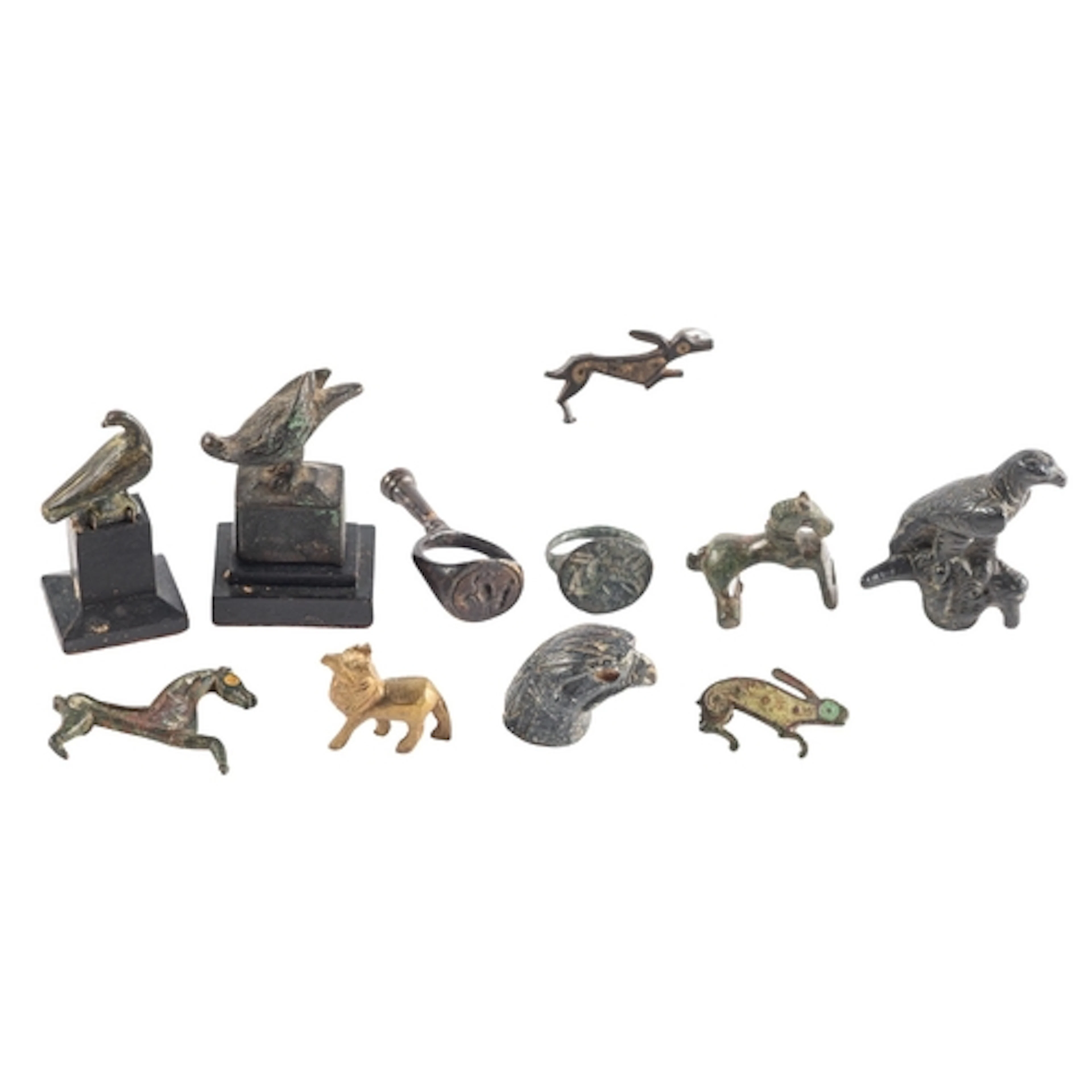 A GROUP OF THREE ROMANO-BRITISH ENAMELLED BRONZE FIBULAE AND...