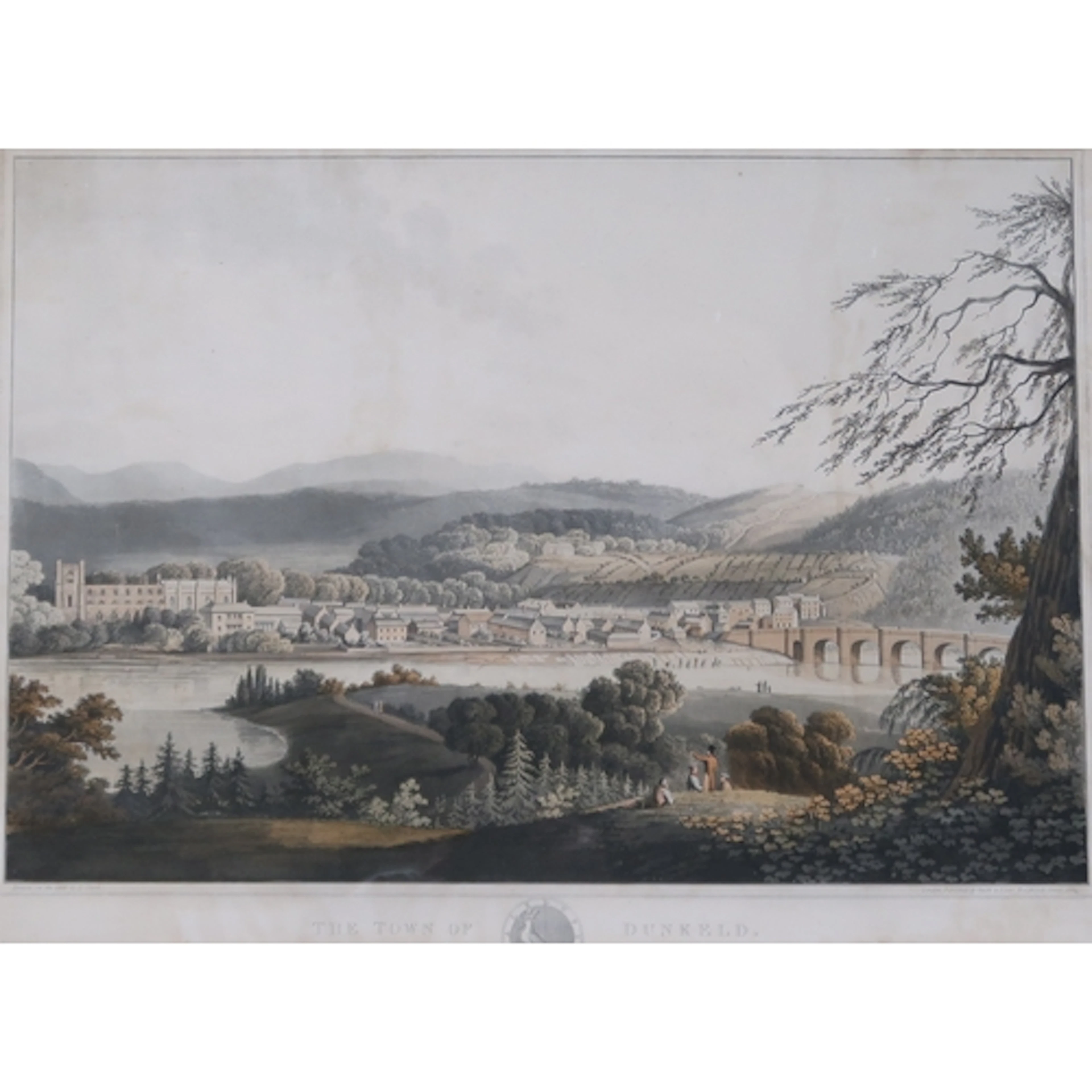 20th CENTURY AFTER I.CLARK THE TOWN OF DUNKELD Print multi...