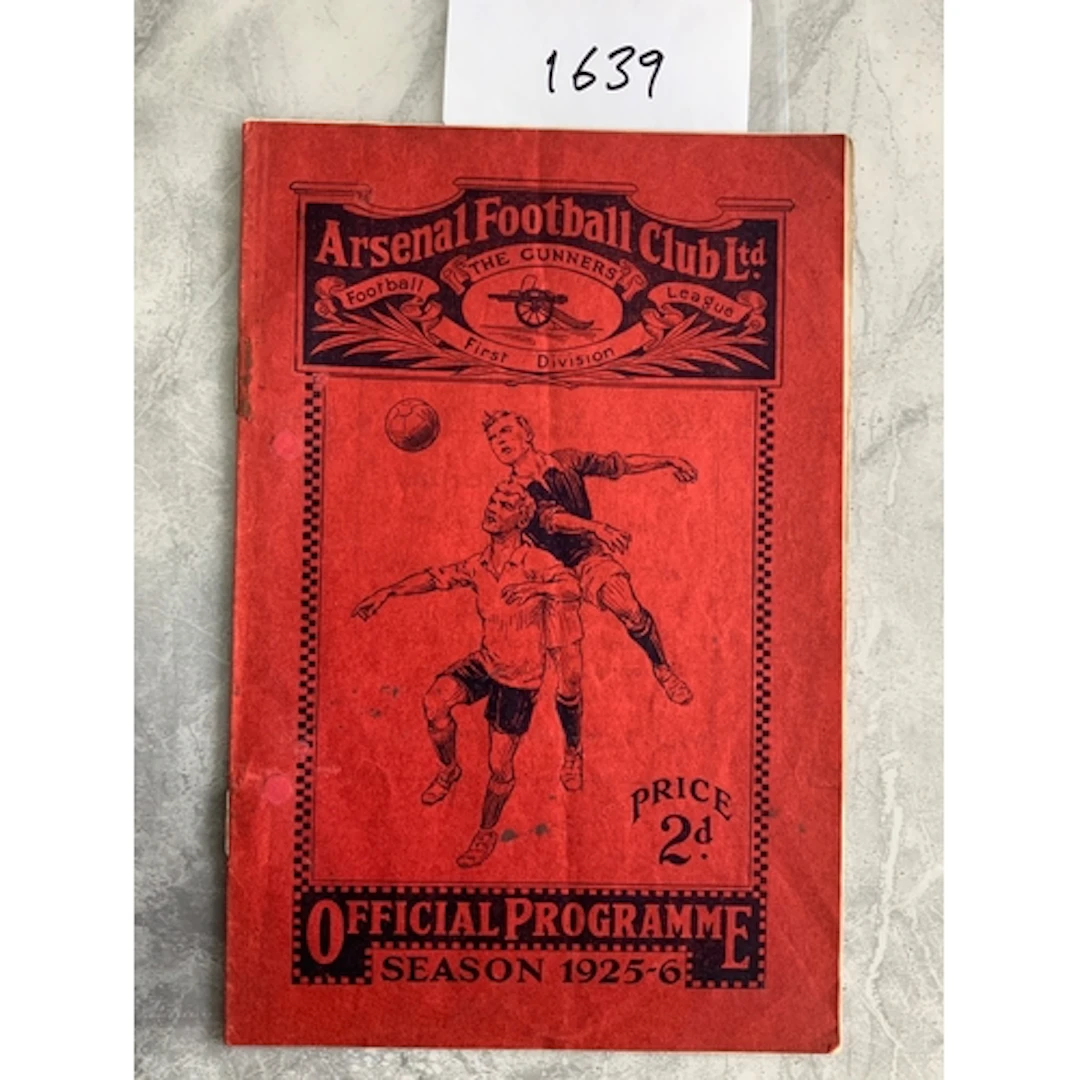1925 - 1926 Arsenal v Leeds United Football Programme: Good ...