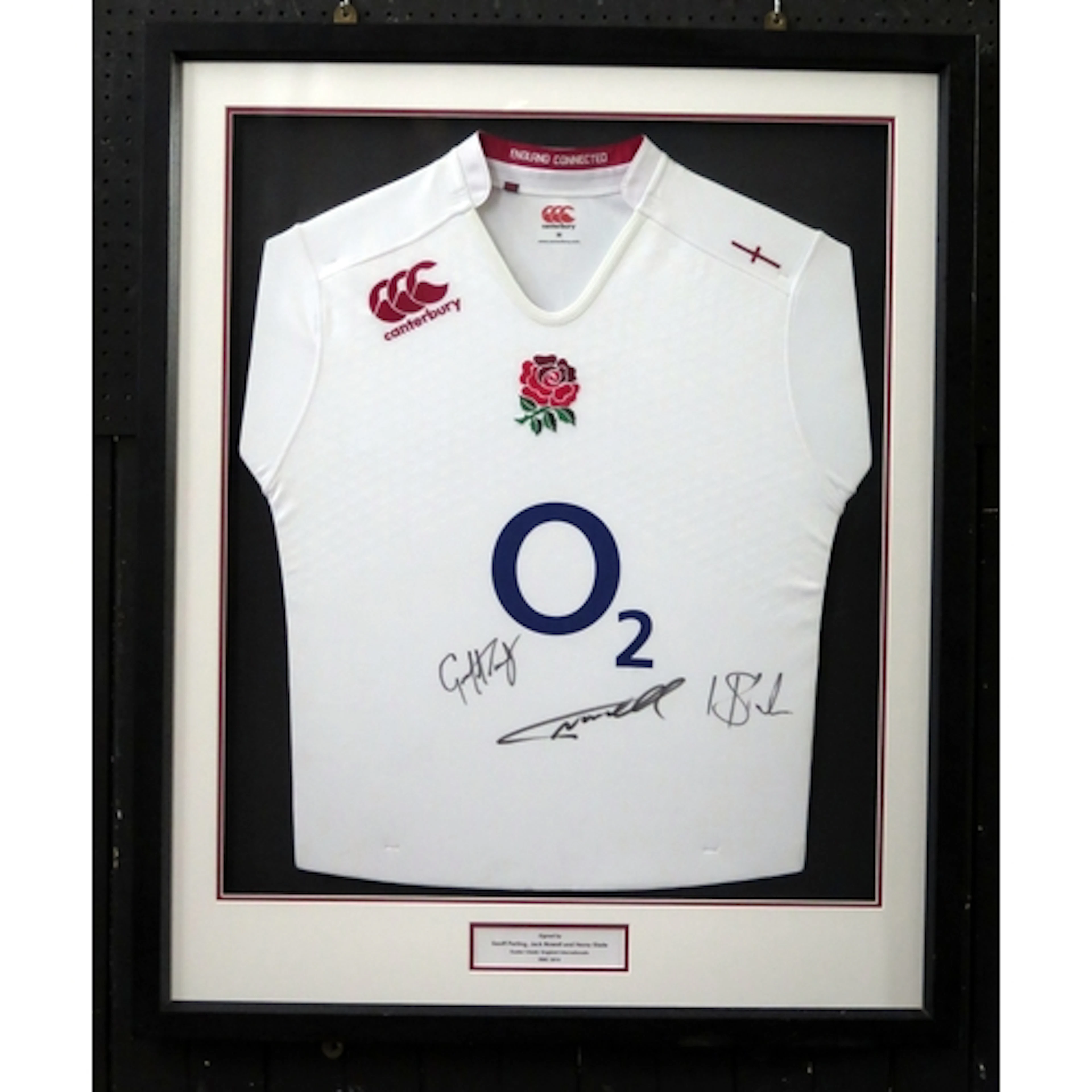A English rugby shirt, signed by Exeter chiefs and internati...