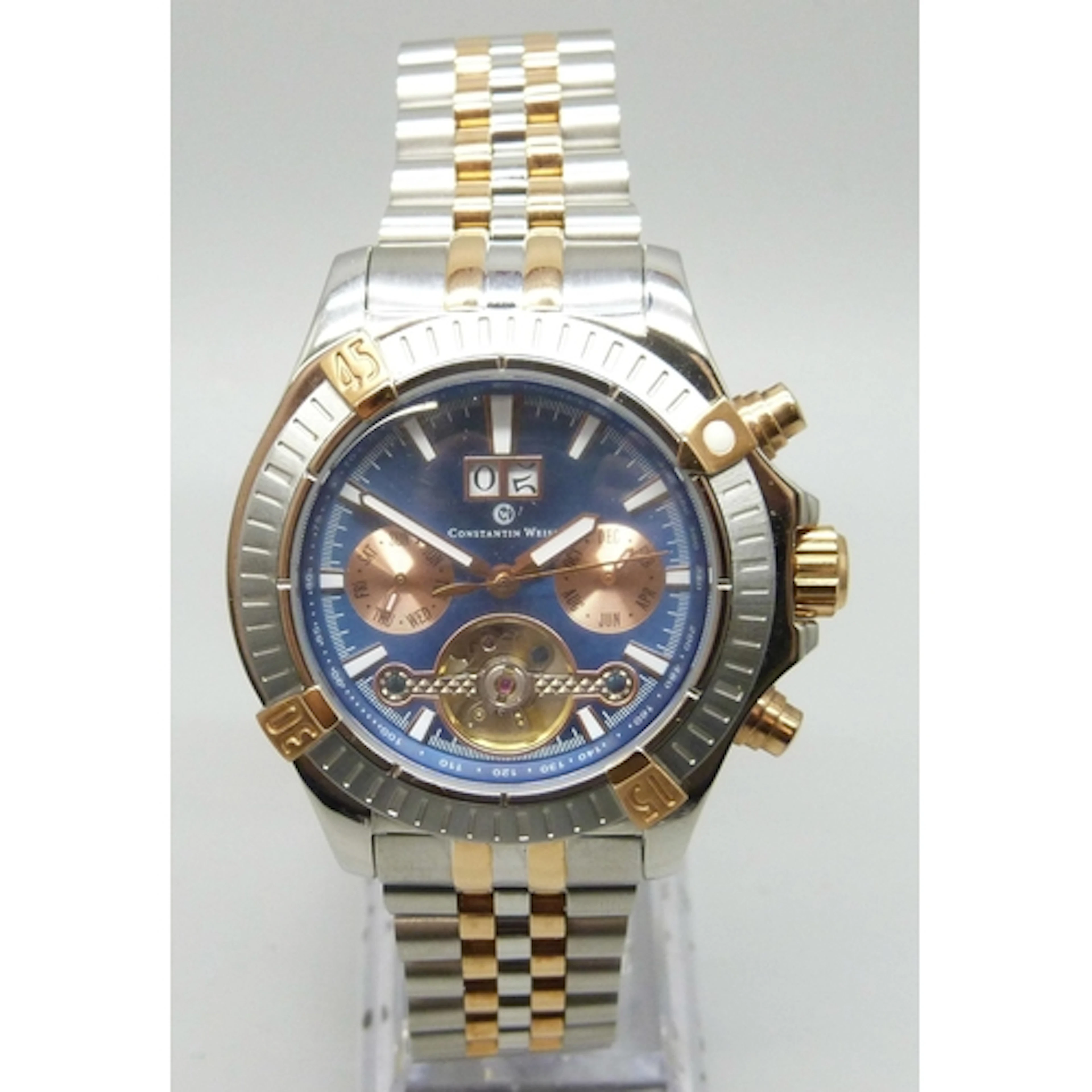 A Constantin Weisz 'Open Heart' wristwatch, stainless steel ...