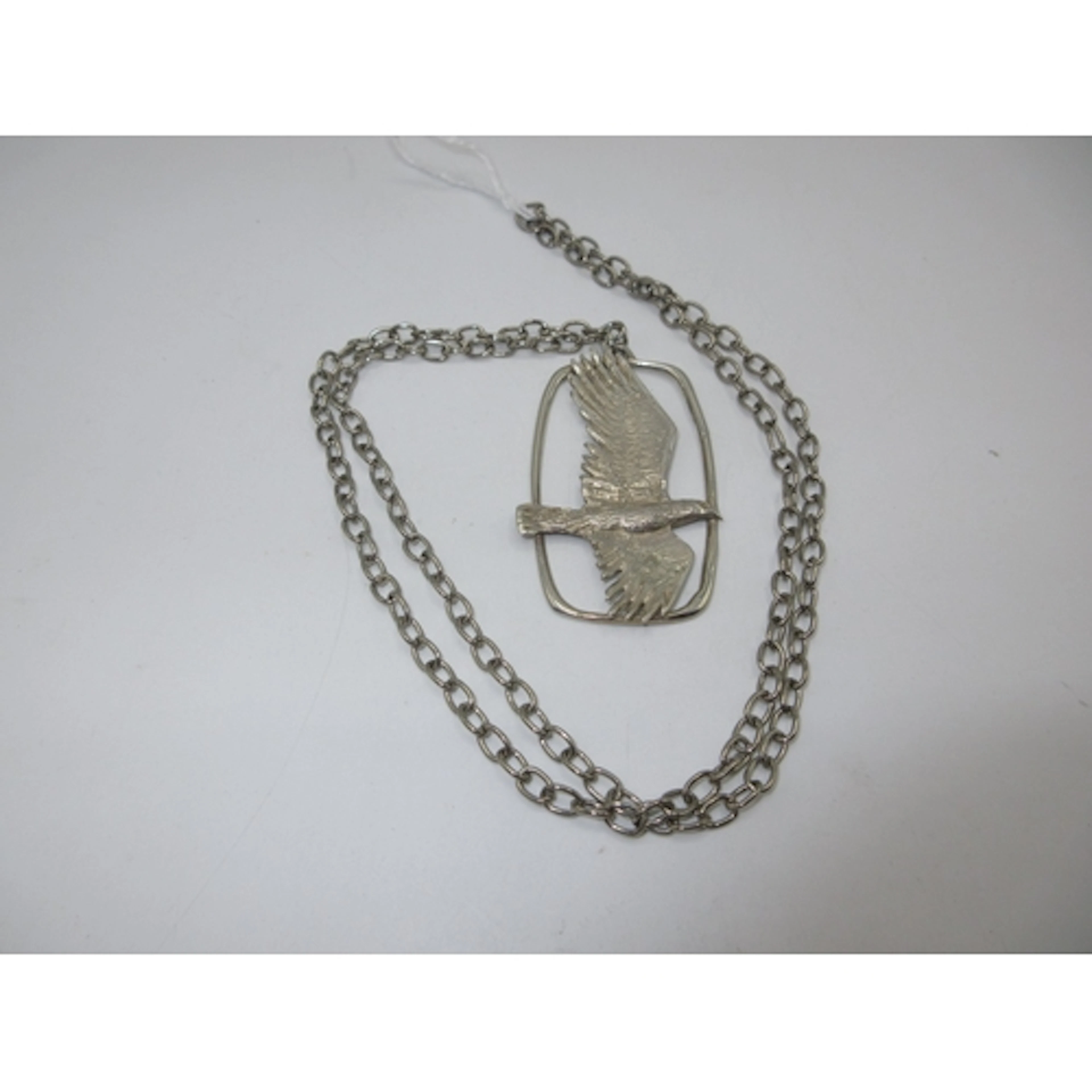 Magnus Maximus Silver Bird Pendant with a White Metal Chain